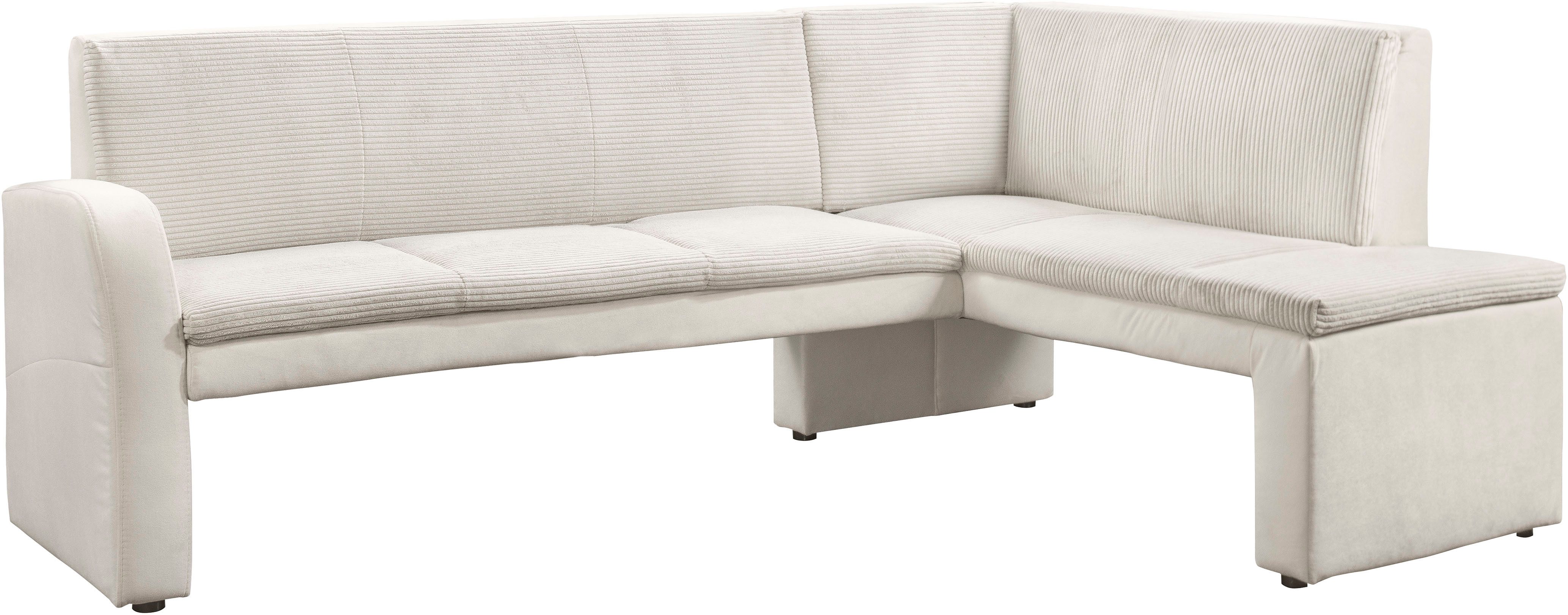 exxpo - sofa fashion Eckbank Cortado, elegant und modern mit hohem Sitzkomfort, hohe Bodenfreiheit, schöne Detailverarbeitung, wahlweise Lederbezug