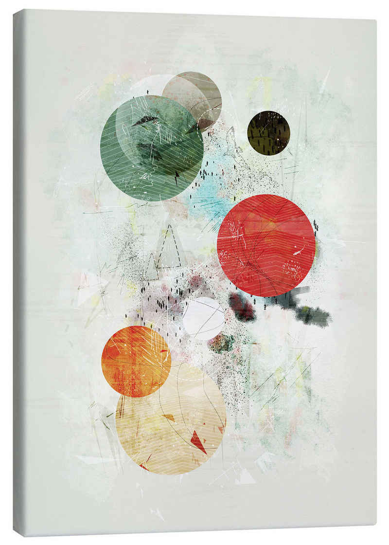 Posterlounge Leinwandbild Tracie Andrews, To The Moon And Back, Wohnzimmer Modern Grafikdesign