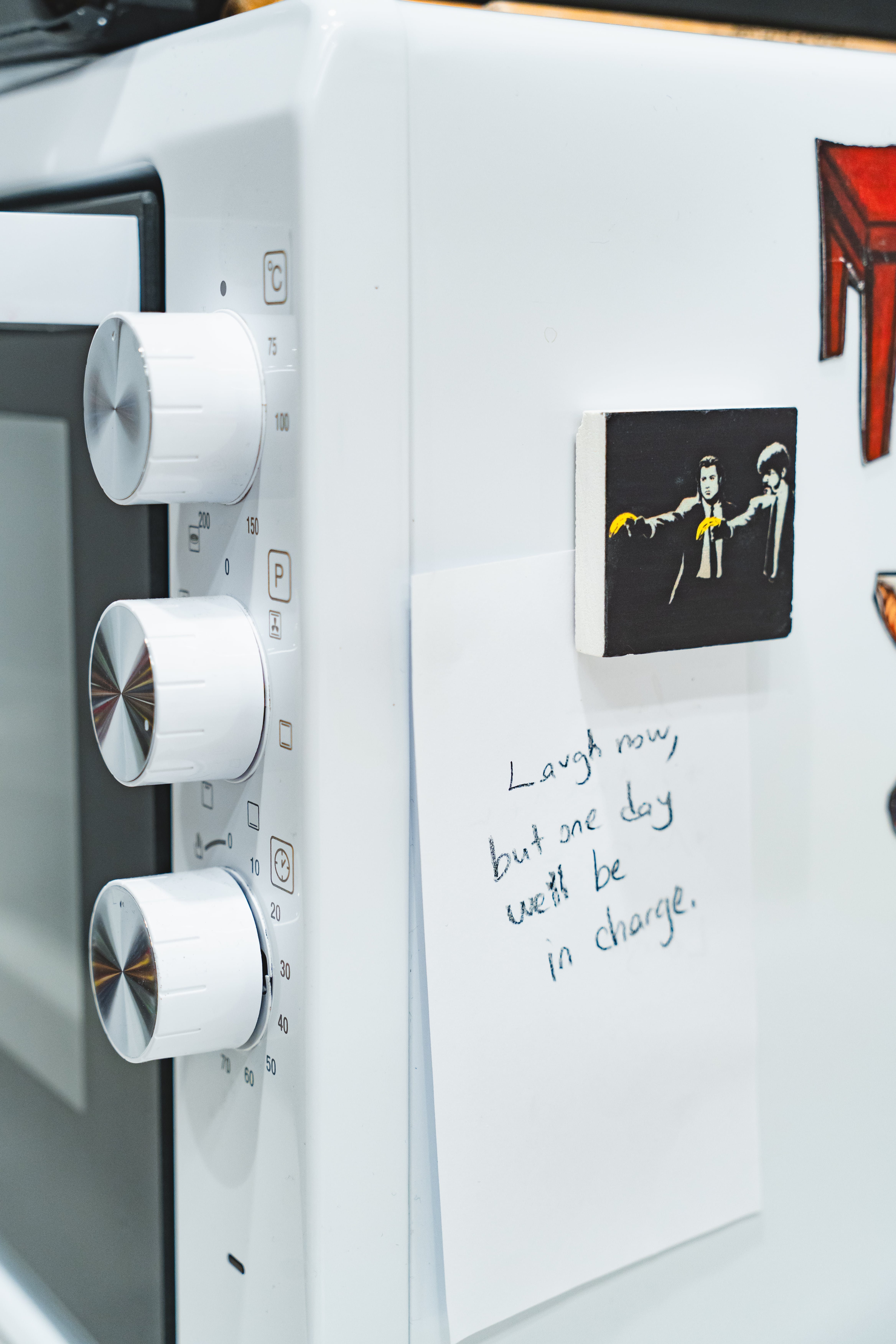 AvantgART Magnet Stein, Banksy Kunstdruck, Kühlschrank Magnet, Flower Thrower