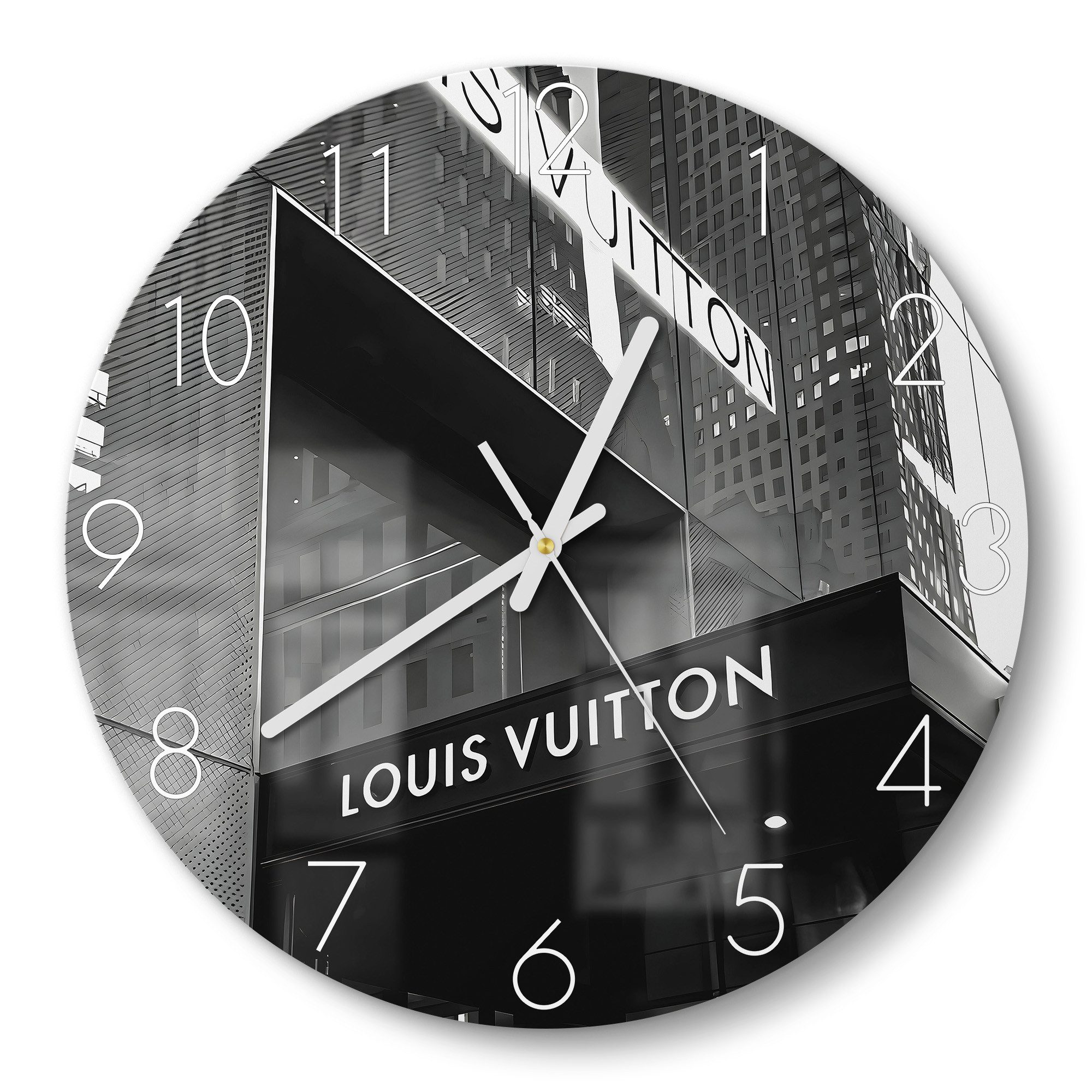 DEQOART Wanduhr 'Urbaner Glanz' (Glas Glasuhr modern Wand Uhr Design Küchen günstig online kaufen