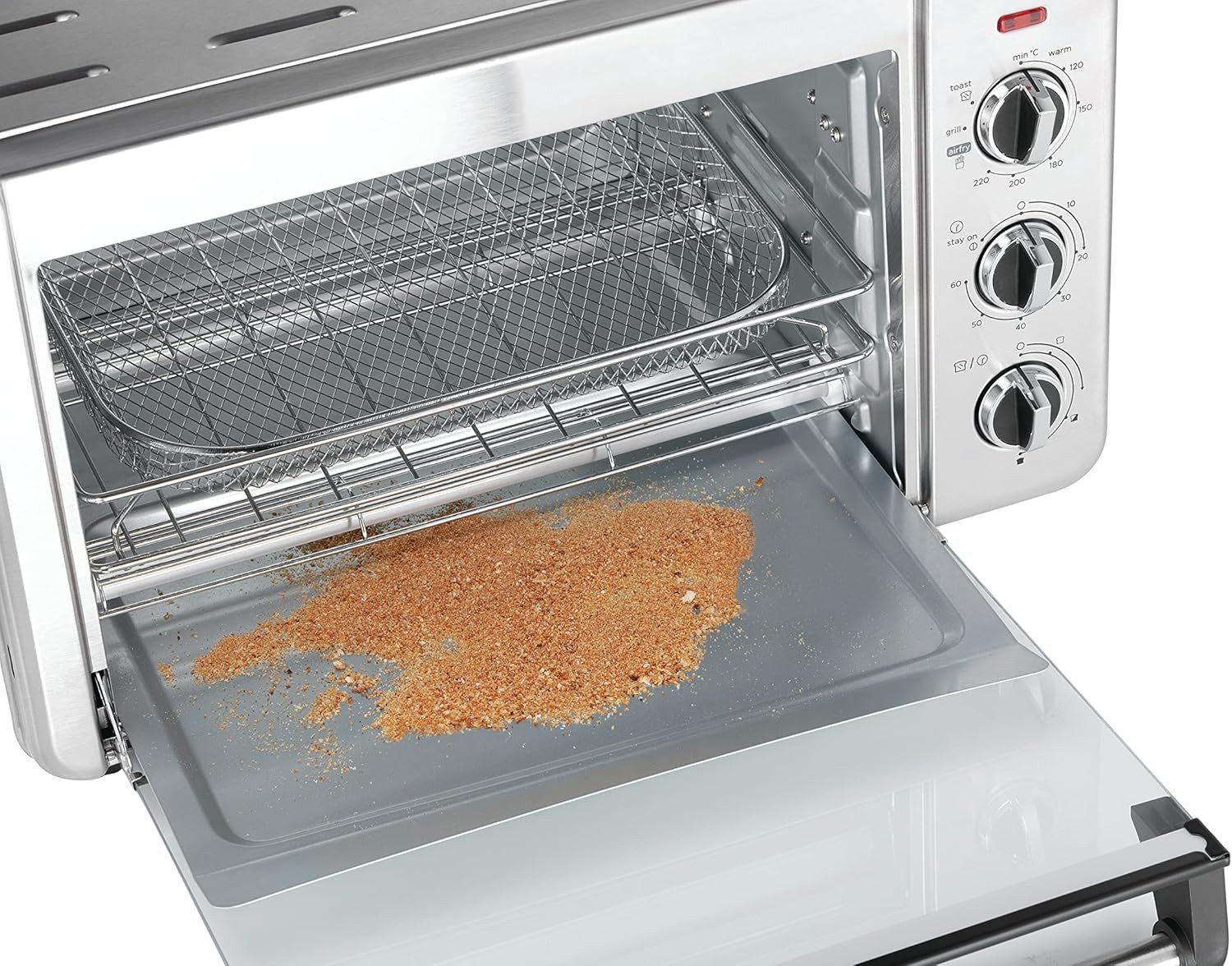RUSSELL HOBBS Minibackofen Express AIRFRY 26680-56, 5 Funktionen, 20l, Pizza Ø 30cm, Frittierkorb, Backblech & Grillrost