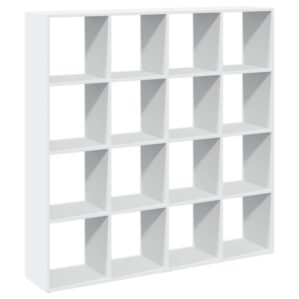 vidaXL Bücherregal Bücherregal Weiß 137,5x29x137,5 cm Holzwerkstoff, 1-tlg.