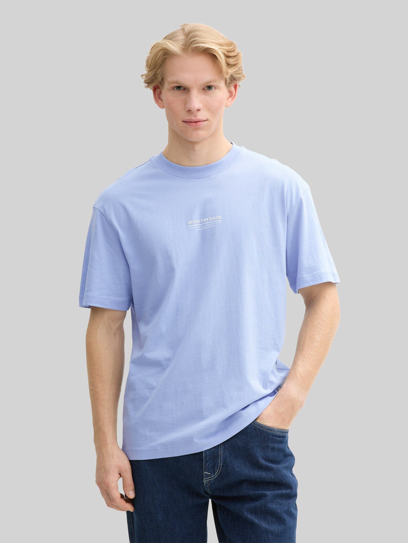 TOM TAILOR Denim T-Shirt T-Shirt (im Einserpack) Relaxed Fit T-Shirt aus Baumwolle