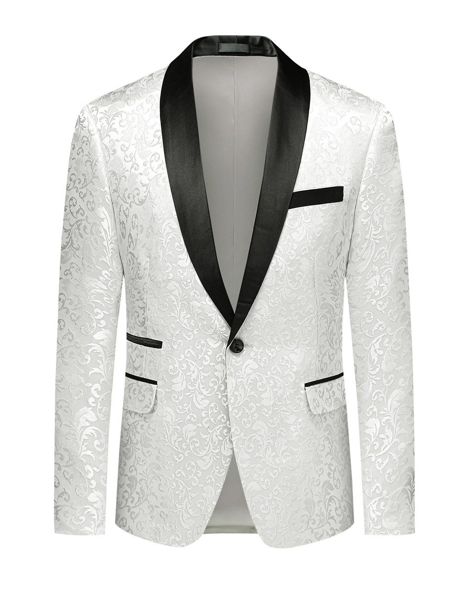 Allthemen Smokingsakko Herren Sakko Bunt Jacquard Glitzer Smokingjacke für günstig online kaufen