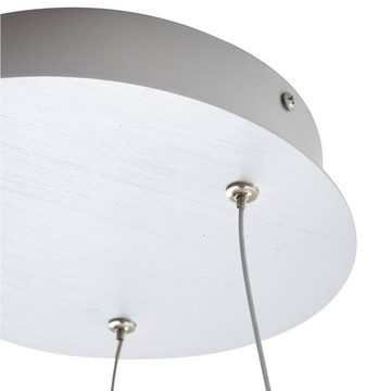 Arcchio LED-Hängeleuchte Answin, LED-Leuchtmittel fest verbaut, warmweiß, Modern, Aluminium, silber gebürstet, 1 flammig, inkl. Leuchtmittel