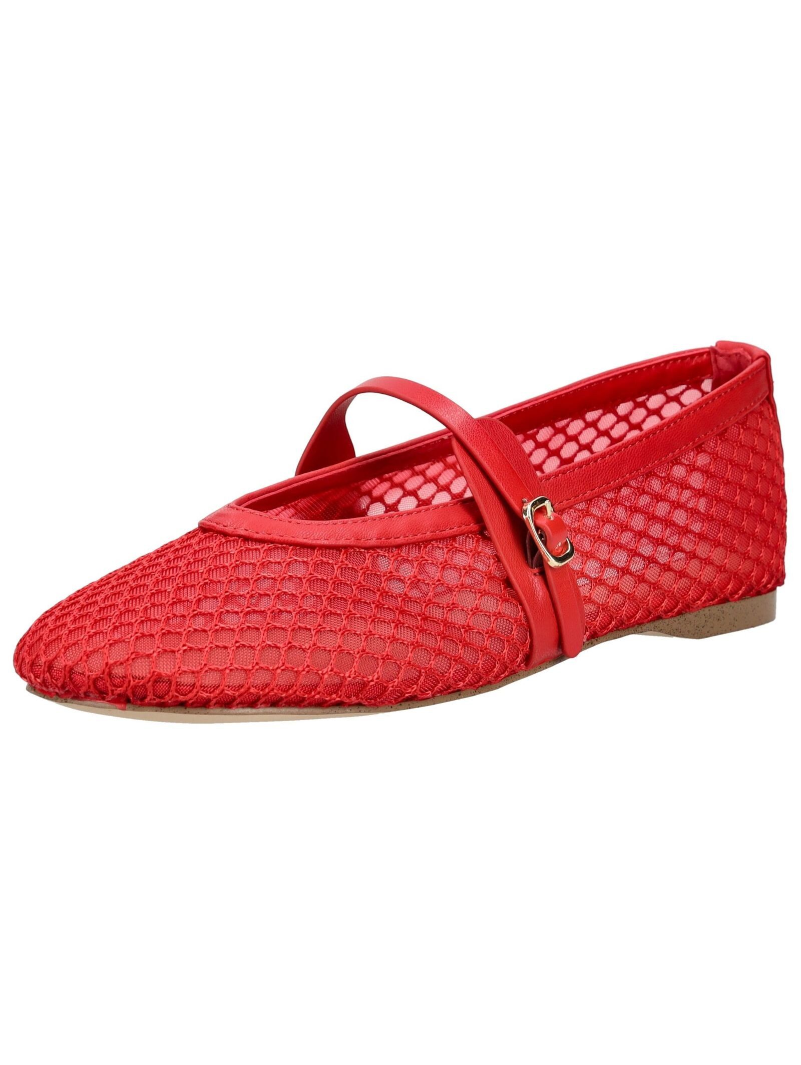 Ballerinas Lederimitat/Textil Riemchenballerina