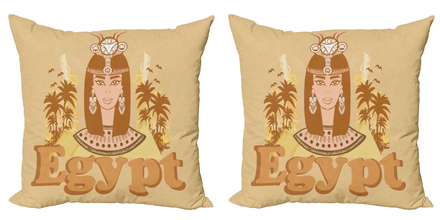 Kissenbezüge Modern Accent Doppelseitiger Digitaldruck, Abakuhaus (2 Stück), Ägyptisch Ägypten Königin
