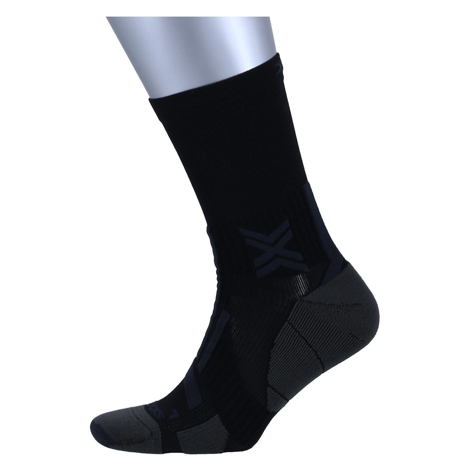 X-Socks Laufsocken Trailrun Perform Crew (für Traillaufe) schwarz/charcoal Herren
