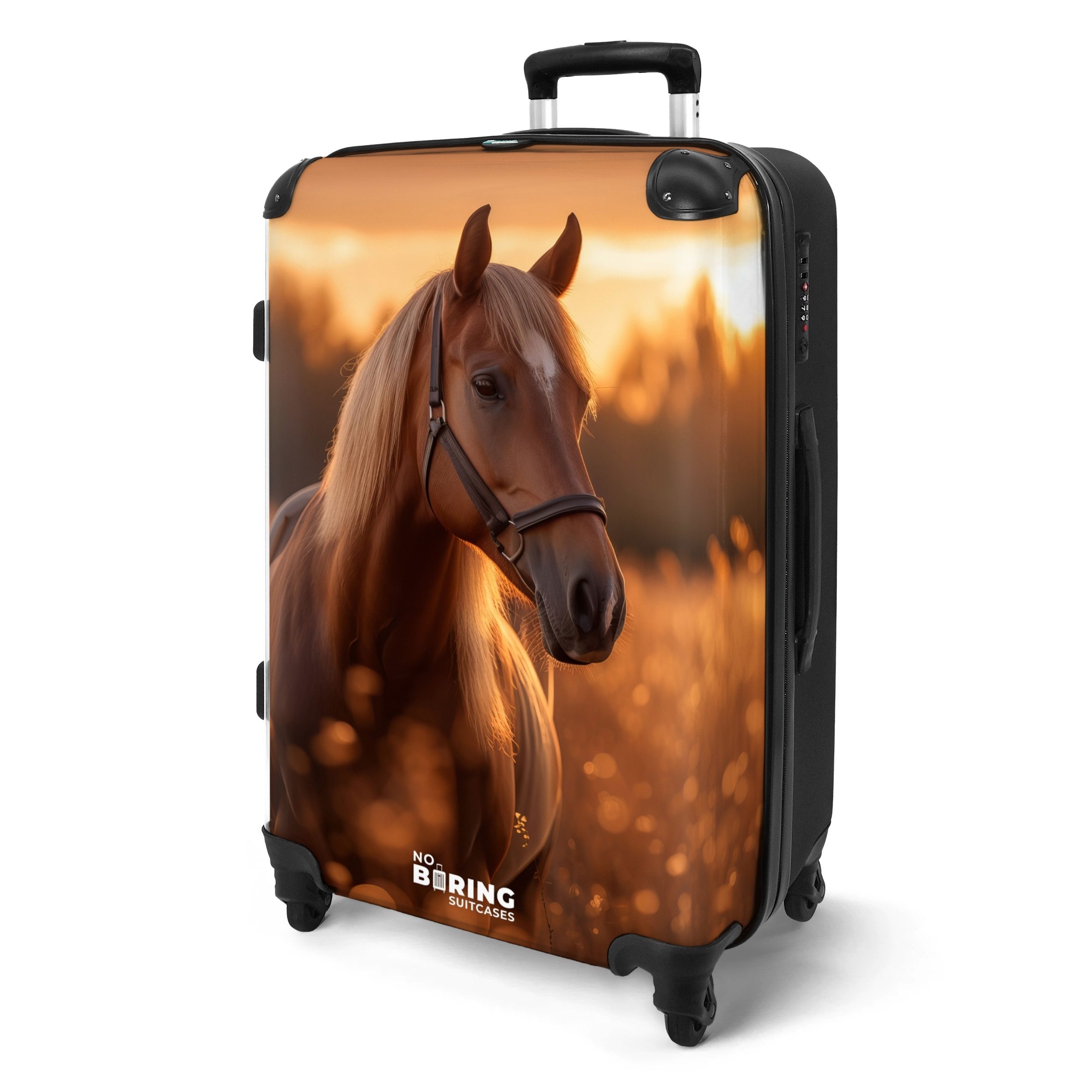 NoBoringSuitcases.com© Hartschalen-Trolley Braunes Pferd auf der günstig online kaufen