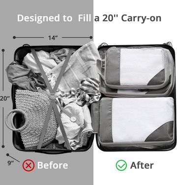 BOTC Kofferorganizer Gepäck Kleidung Sortieren Aufbewahrung tasche Set (set, 3 Gepäck-Aufbewahrungstaschen), Packing Cubes Set - Bagage- Travel Backpack Organizer