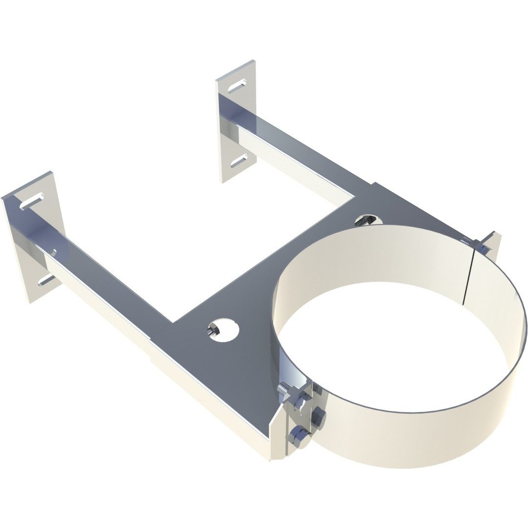 Jeremias Schornstein DW-ECO 2.0 Ø 130 mm - Wandhalter statisch, verstellbar 50-250mm, Ø 130 mm