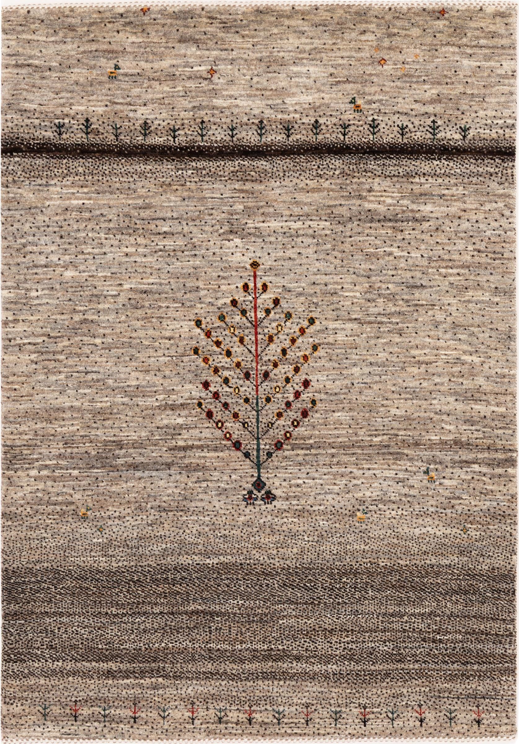 Nain Trading Orientteppich Perser Gabbeh Loribaft Atelier 99x144 Handgeknüpfter Moderner, rechteckig, Höhe: 12 mm