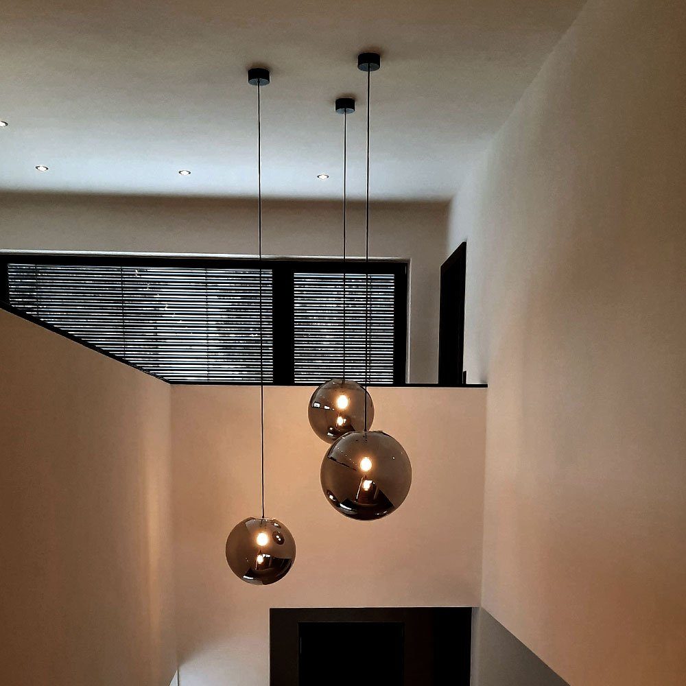 s.luce Pendelleuchte Hängeleuchte Orb Glaskugel Schwarz, günstig online kaufen