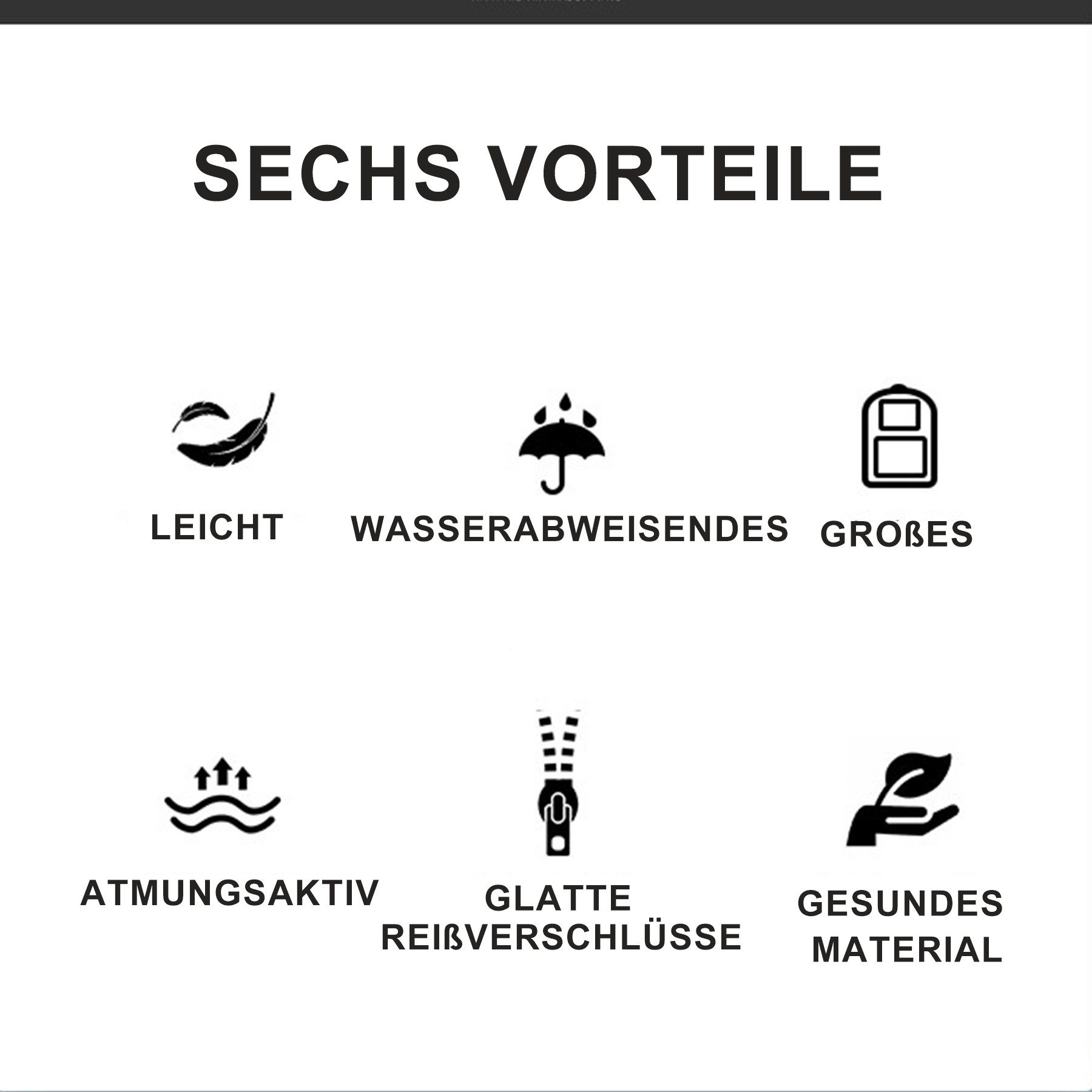Mutig Schulrucksack Schulrucksack Teenager,große Kapazität Schulranzen Mit Trolleyband (Wasserdicht Lässiger Schulranzen,Unisex Geeignet für Teenager, Dieser Sc – Bild 5 von 5
