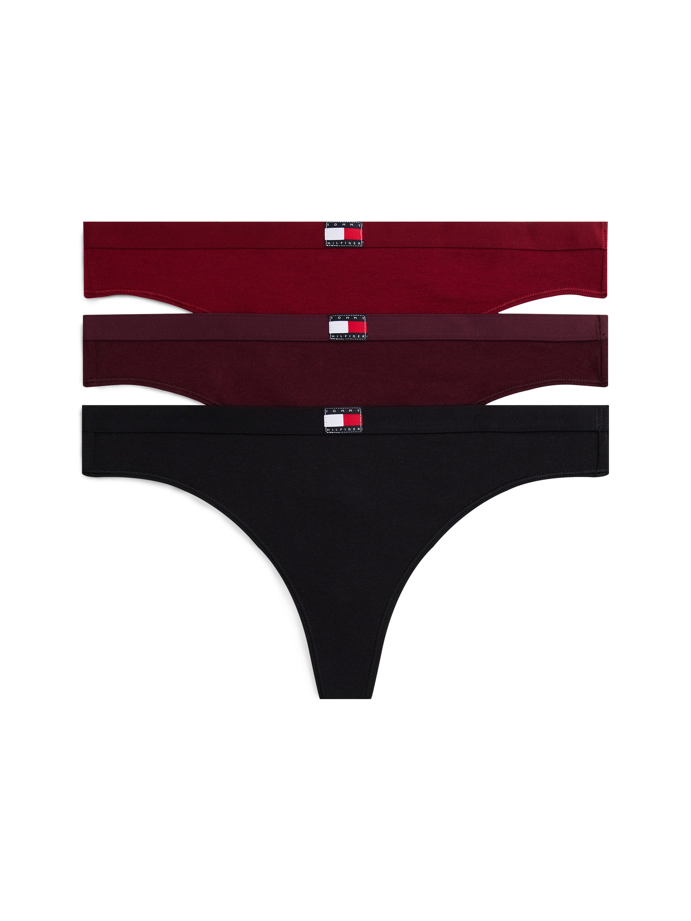 Tommy Hilfiger Underwear String 3 PACK THONG (EXT.SIZES) (3-St) basic, elastischer Bund, unifarben
