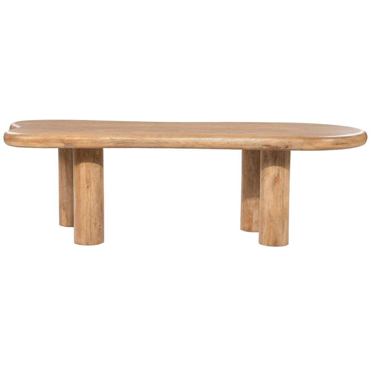 LEVEN Lifestyle Esstisch NIEVEL Mangoholz Natur Organische Form, Wahlweise in 250 x 110 cm oder 300 x 120 cm