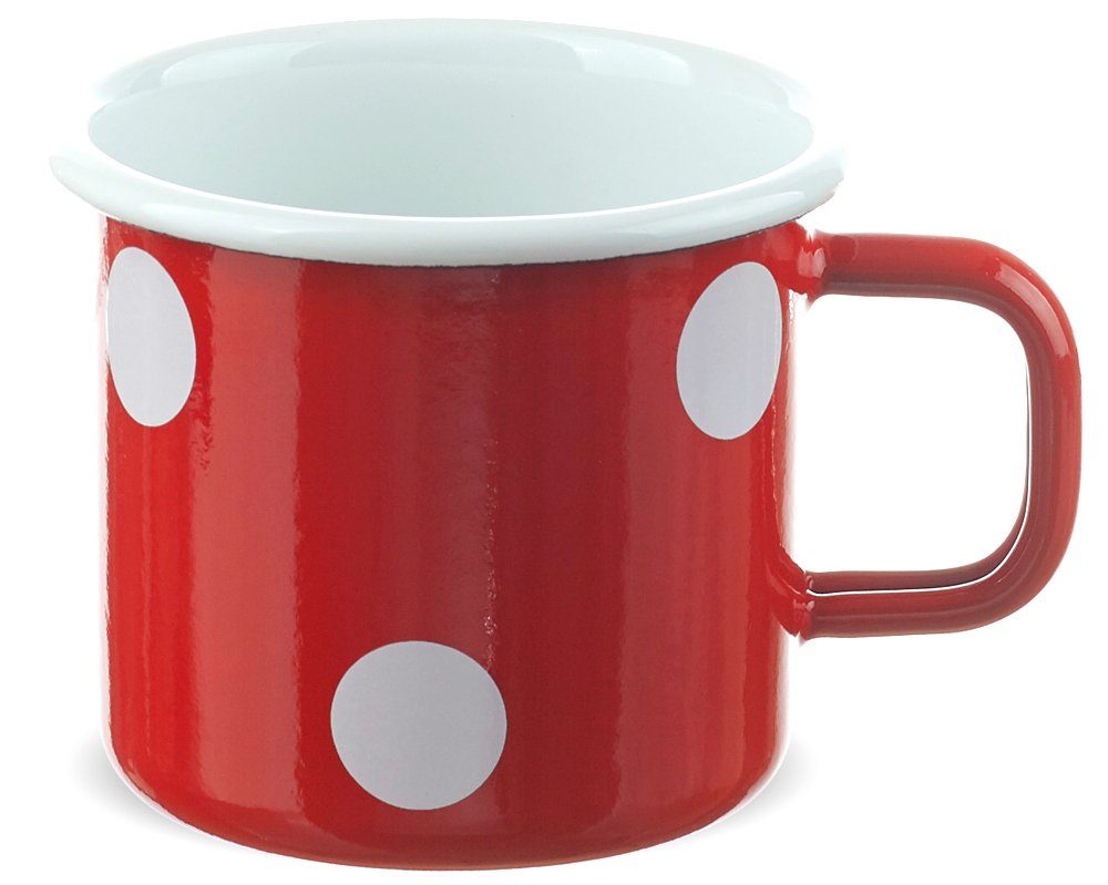 Set De 5 Mugs En Émail Vintage 350ml - Couleurs Assorties - Robustes