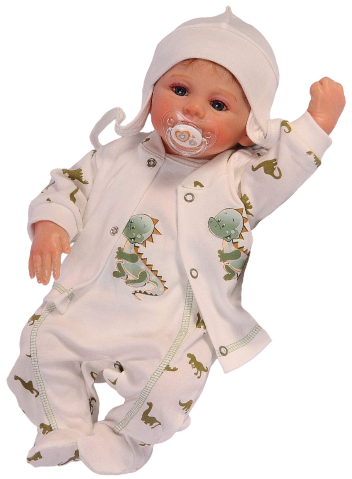 Strampler, Jäckchen & Mütze 3tlg Baby Strampler Mütze und Hemdchen Set Anzug