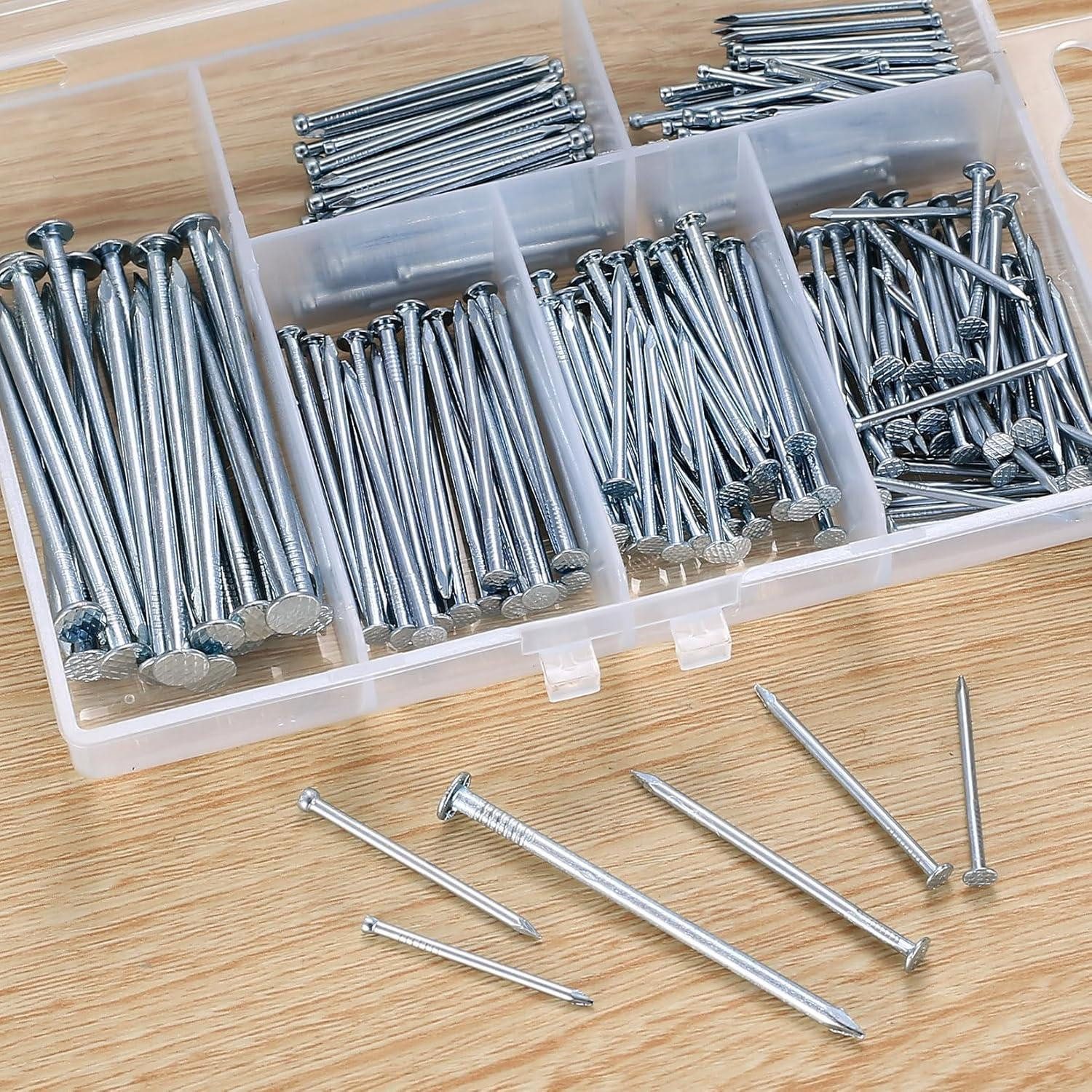 LuxusKollektion Nagel Nägel Flachkopfnägel Wandnägel Bilderrahmen Set 251 251pcs Silber