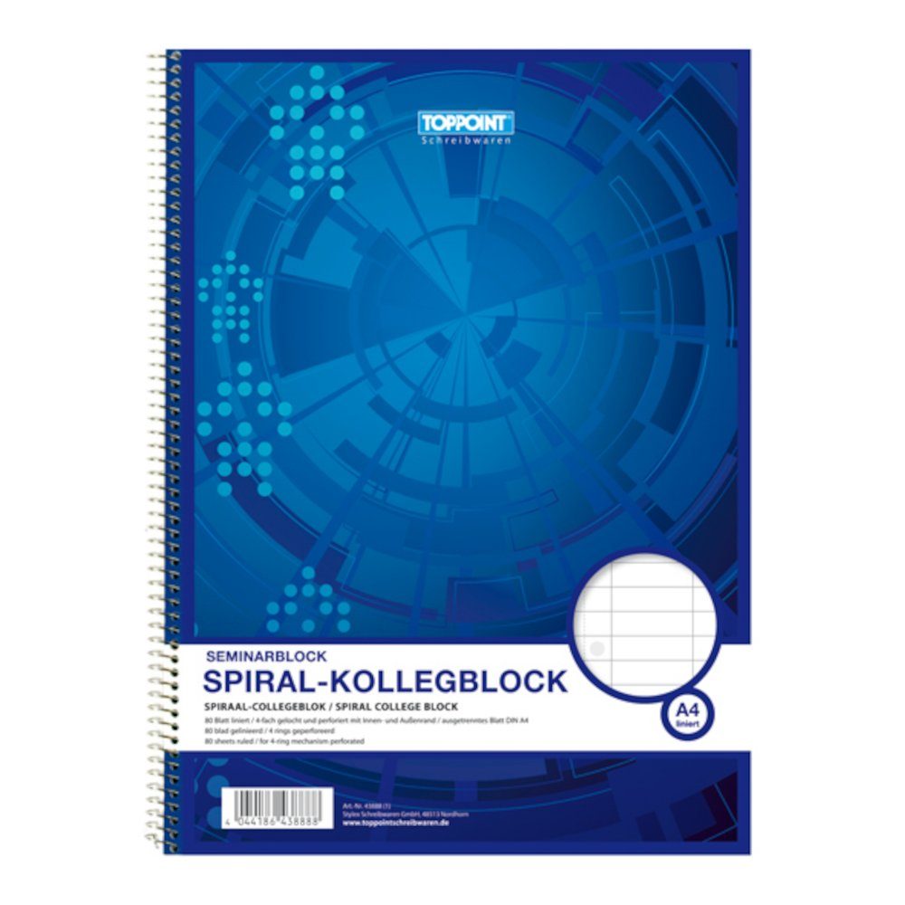 Collegeblock 30x Collegeblock A4 Spirablock Kollegblock liniert