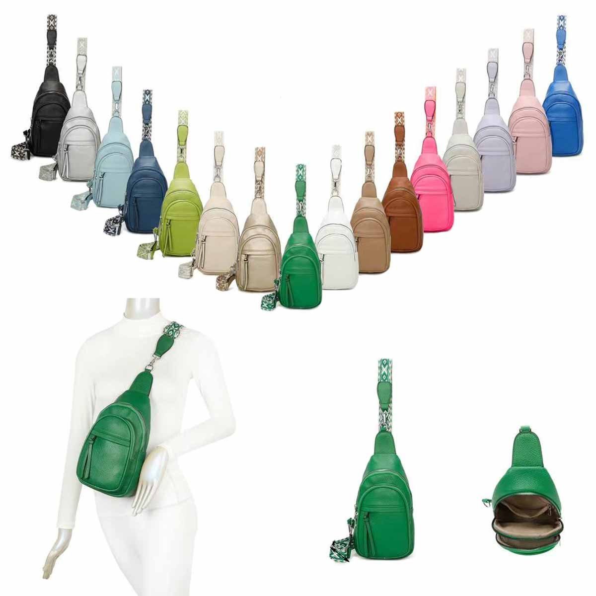 ITALYSHOP24 Schultertasche Damen Sling-Tasche Crossbody Brusttasche Bodybag günstig online kaufen