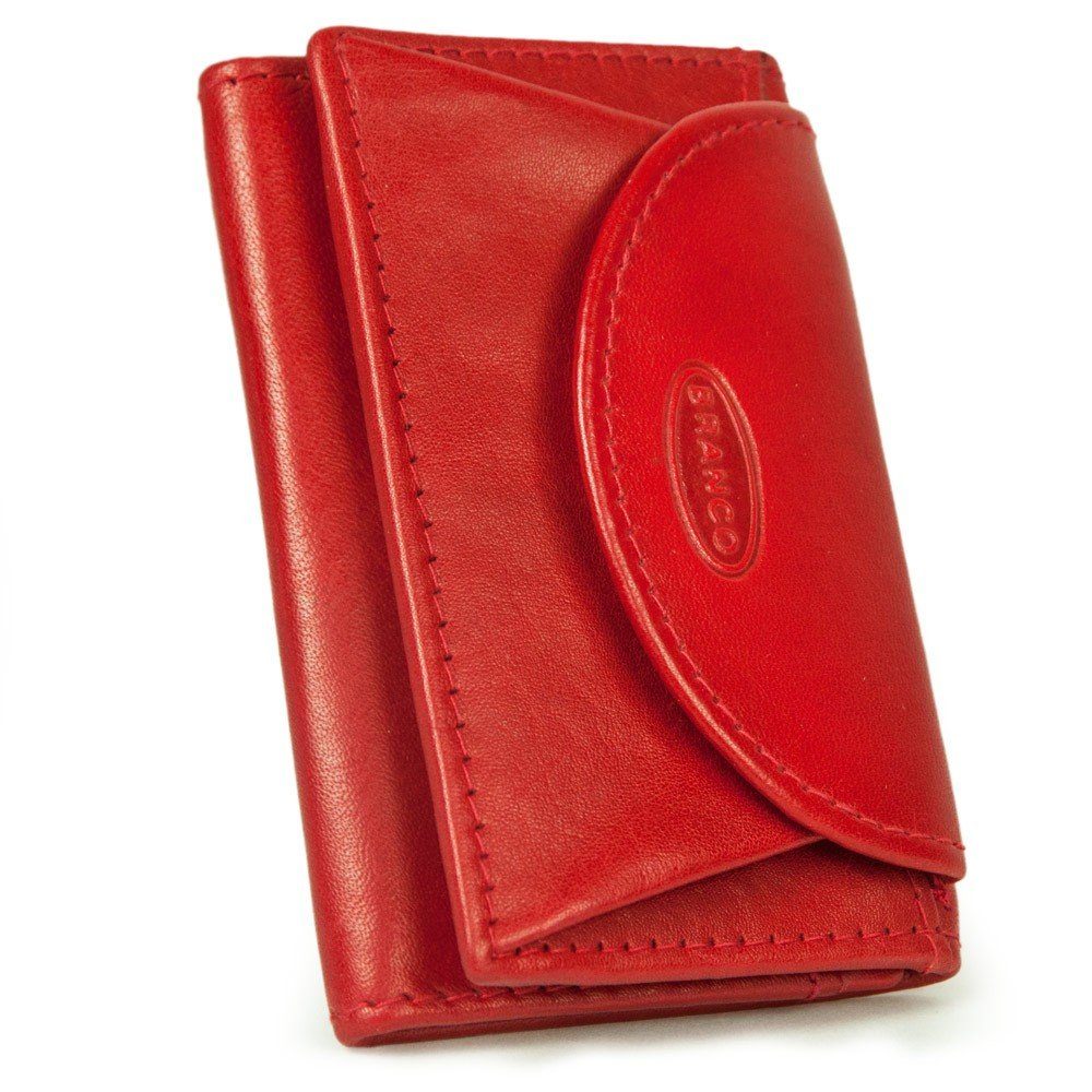 Leder, Geldbörse aus / Mini Geldbörse Mini-Portemonnaie 105 Branco Rot, Kleine BRANCO