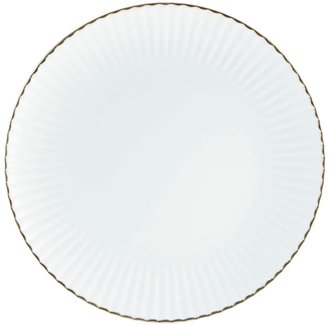 OTTO home Kombiservice Geschirr-Set, Service Ezzo (30-tlg), 6 Personen, Porzellan, Goldband, Made in Europe, 30 Teile, für 6 Personen