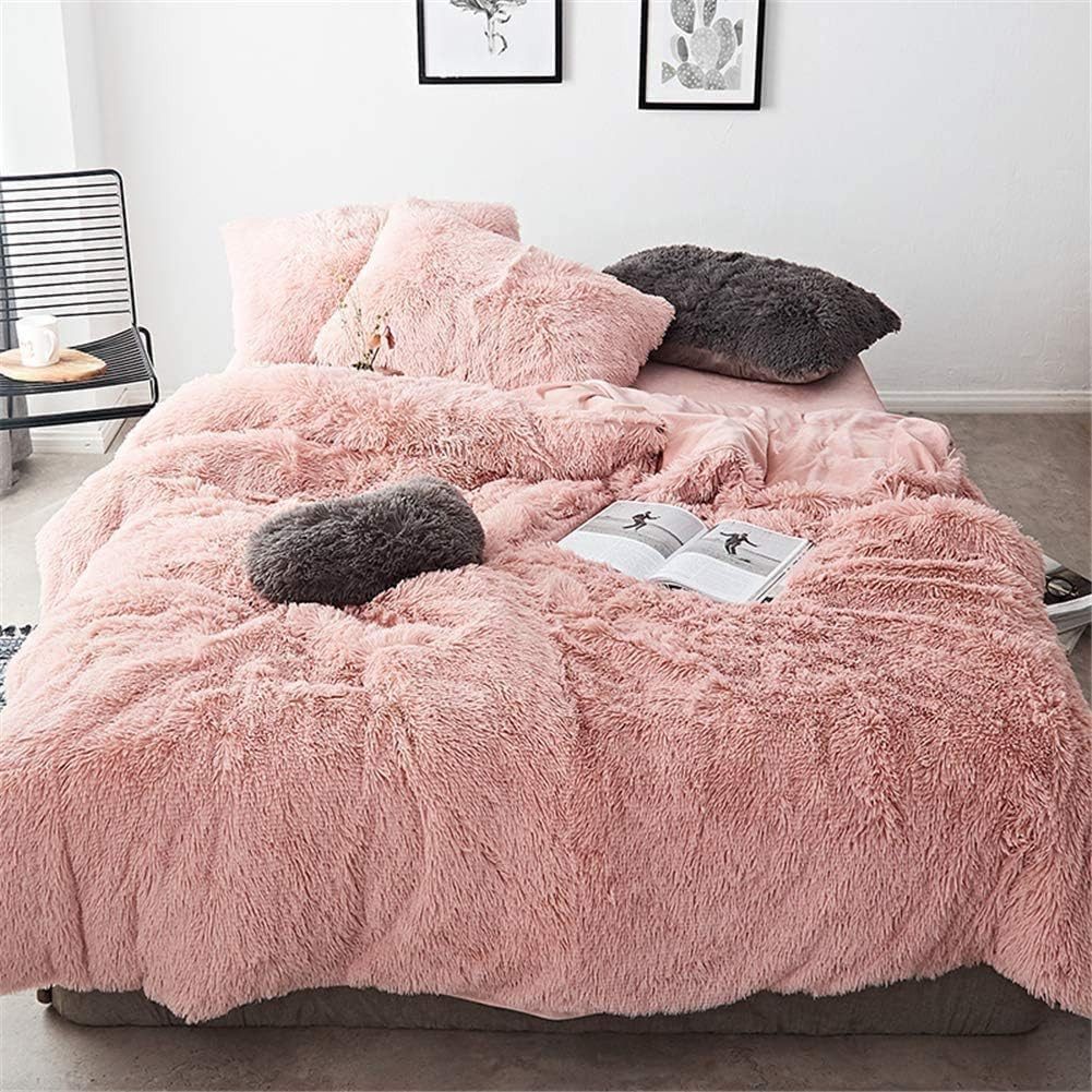 ibettertec Bettwäsche Plüsch Bettwäsche 135x200cm,200x200cm,Extra flauschig günstig online kaufen