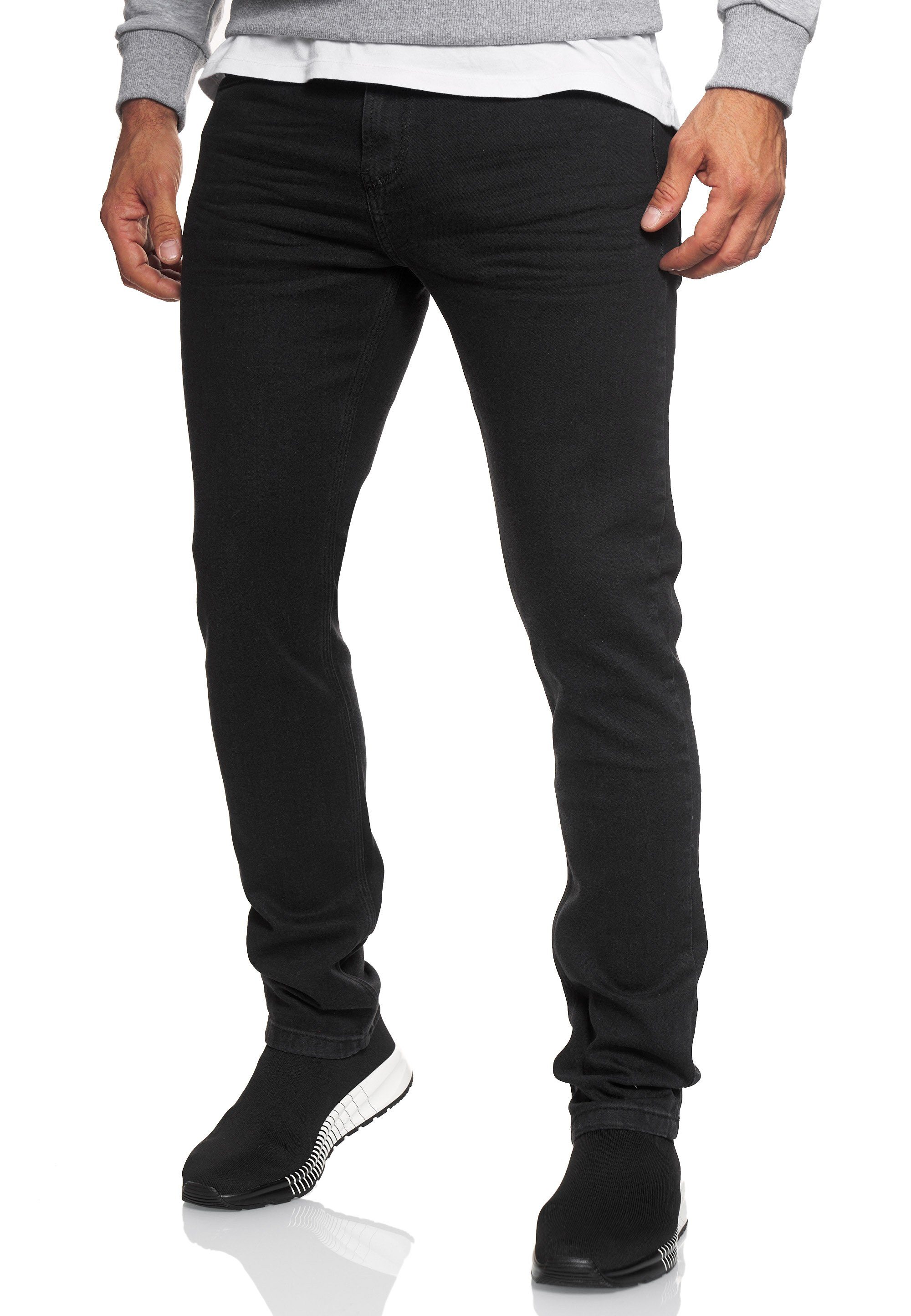 klassischen Straight-Jeans MELVIN schwarz 5-Pocket-Stil Rusty Neal im