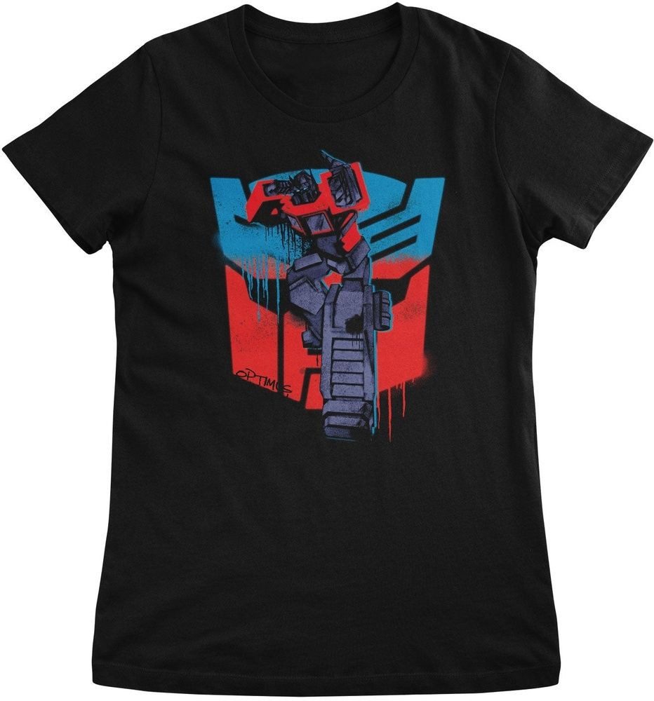 Transformers T-Shirt Optimus Prime Graffiti Girly Tee