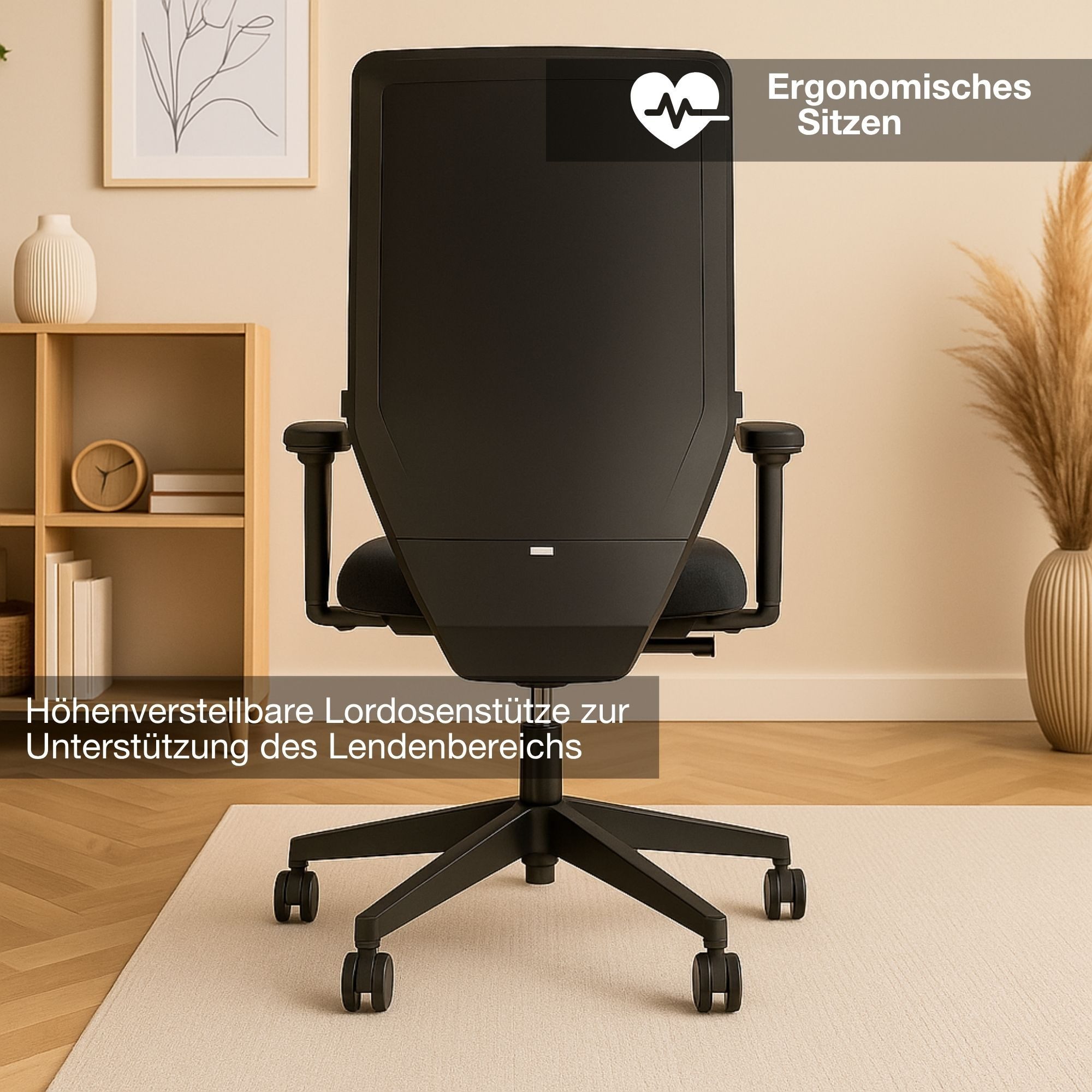 ASSMANN Büromöbel Bürostuhl Streamo (4D Armlehne in Höhe, Breite und Tiefe verstellbar sowie schwenkbar mit weicher PU-Auflage Synchron-Mechanik mit Autolift-System Era - Forward (CSE14) Era - Forward (CSE14) Höhenverstellbar, Verstellbare Armlehnen, Belastbar bis 120kg, Verstellbare Rückenlehne, Lordosenstütze 5 Arm- Fußkreuz Ergonomischer Polsterrücken Ergonomisch gepolstert Verstellbar: 420 - 510 mm, fertig montiert, für Büro und Homeoffice), TÜV-zertifiziert