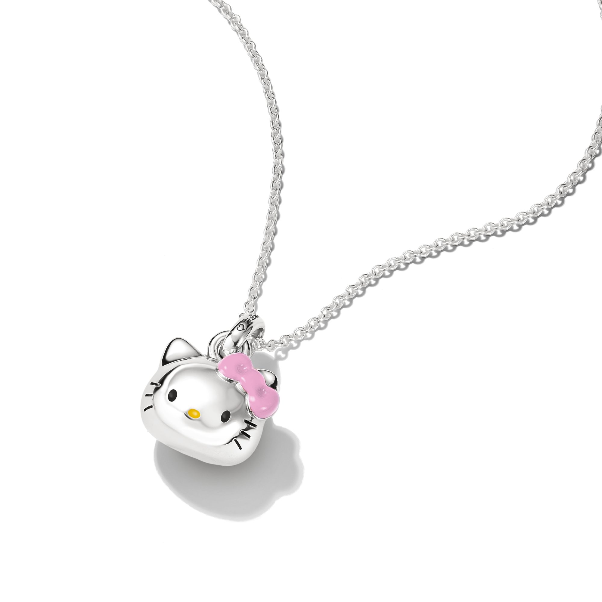 THOMAS SABO Kette mit Anhänger THOMAS SABO ♡ Hello Kitty Kette mit pinker Schleife, Emaille