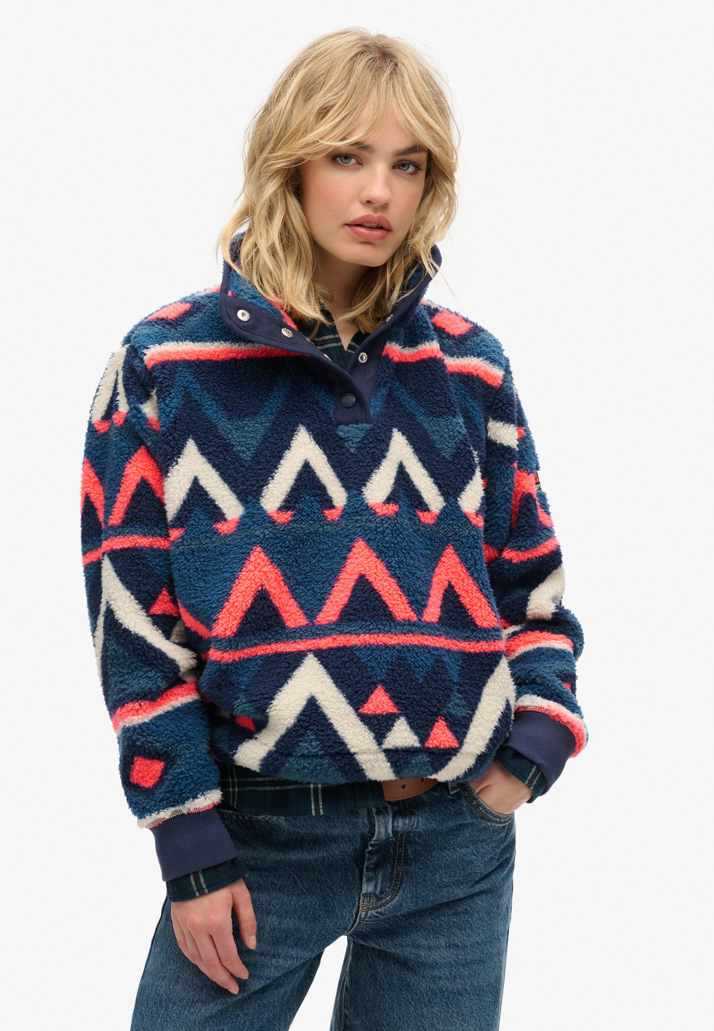 Superdry Флисовые SUPER SOFT PRINTED HENLEY