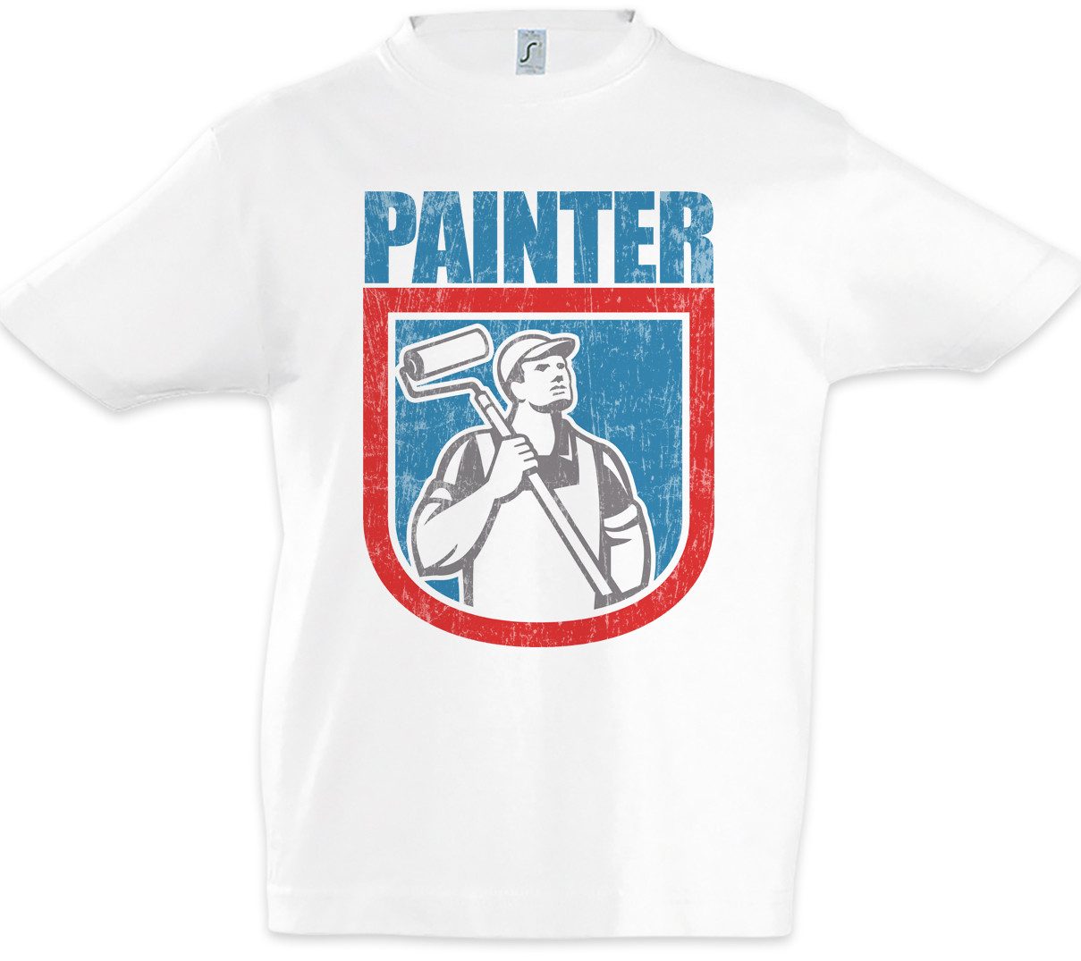 Print-Shirt Painter I Kinder T-Shirt Maler Artist Lackierer Handwerk Künstler