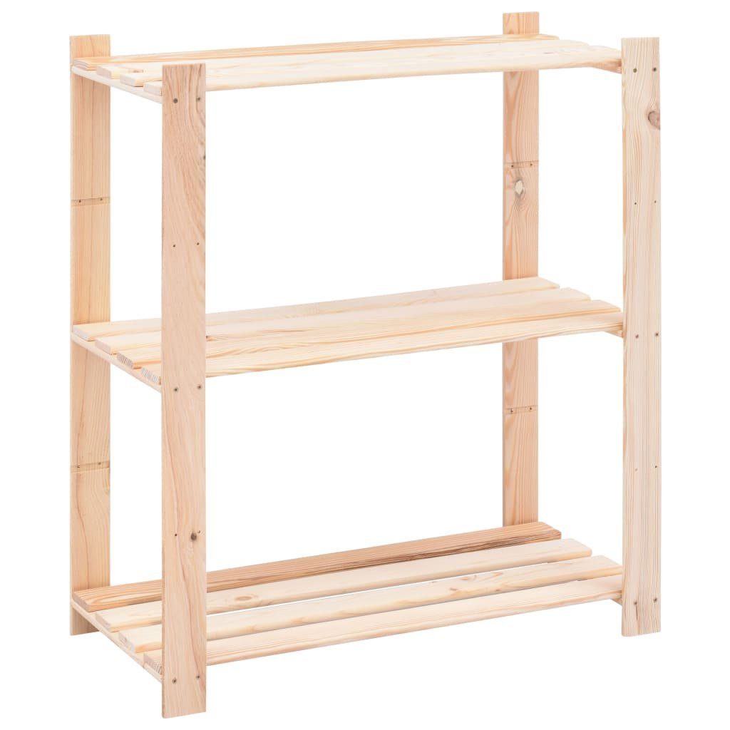 vidaXL Schwerlastregal Lagerregal mit 3 Böden 80×38×90 cm Kiefer Massivholz 150 kg, 1-tlg.
