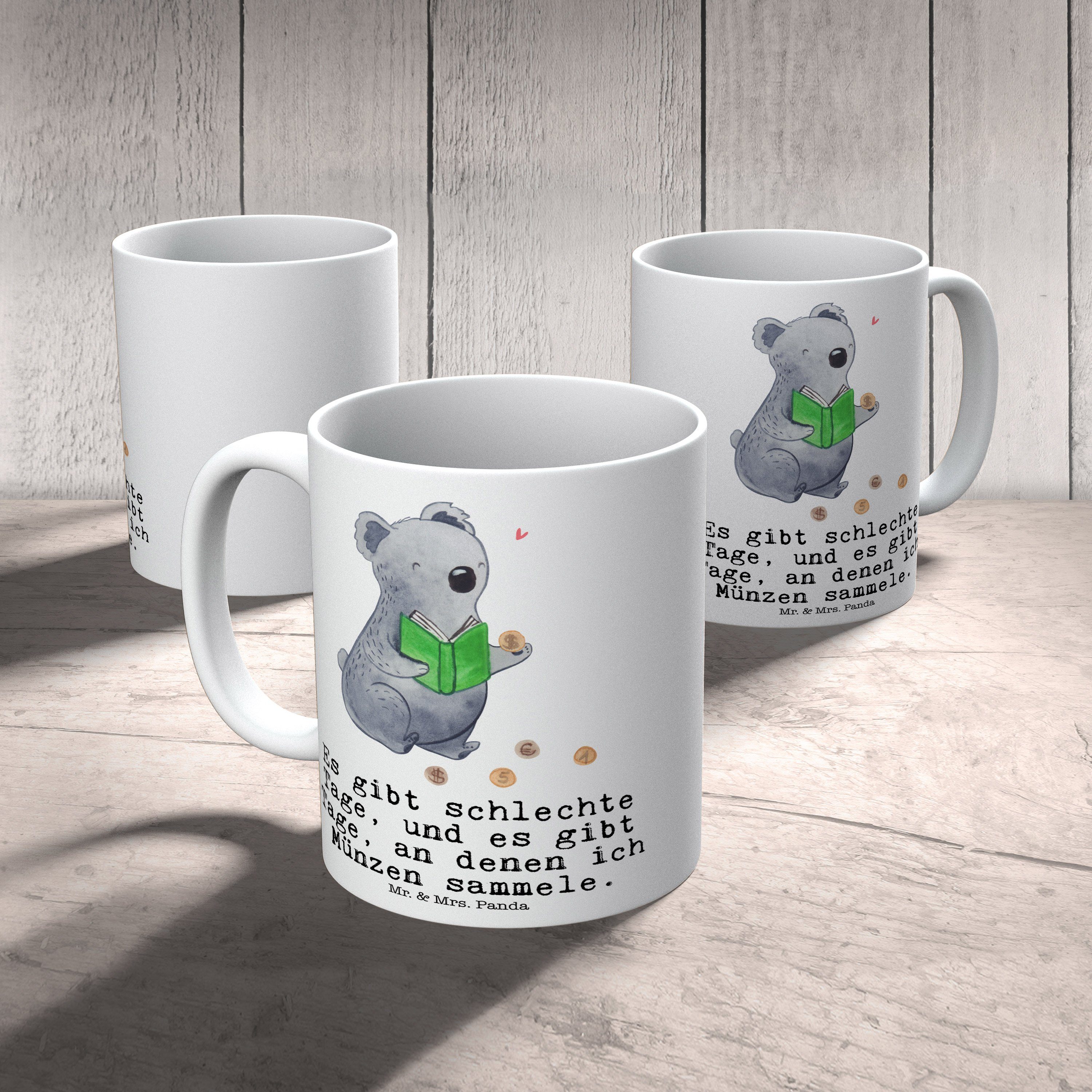 sammeln & Tage Mr. Panda Danke, Weiß Mrs. Münzen Keramik - - Kaff, Tasse Kaffeetasse, Koala Geschenk,