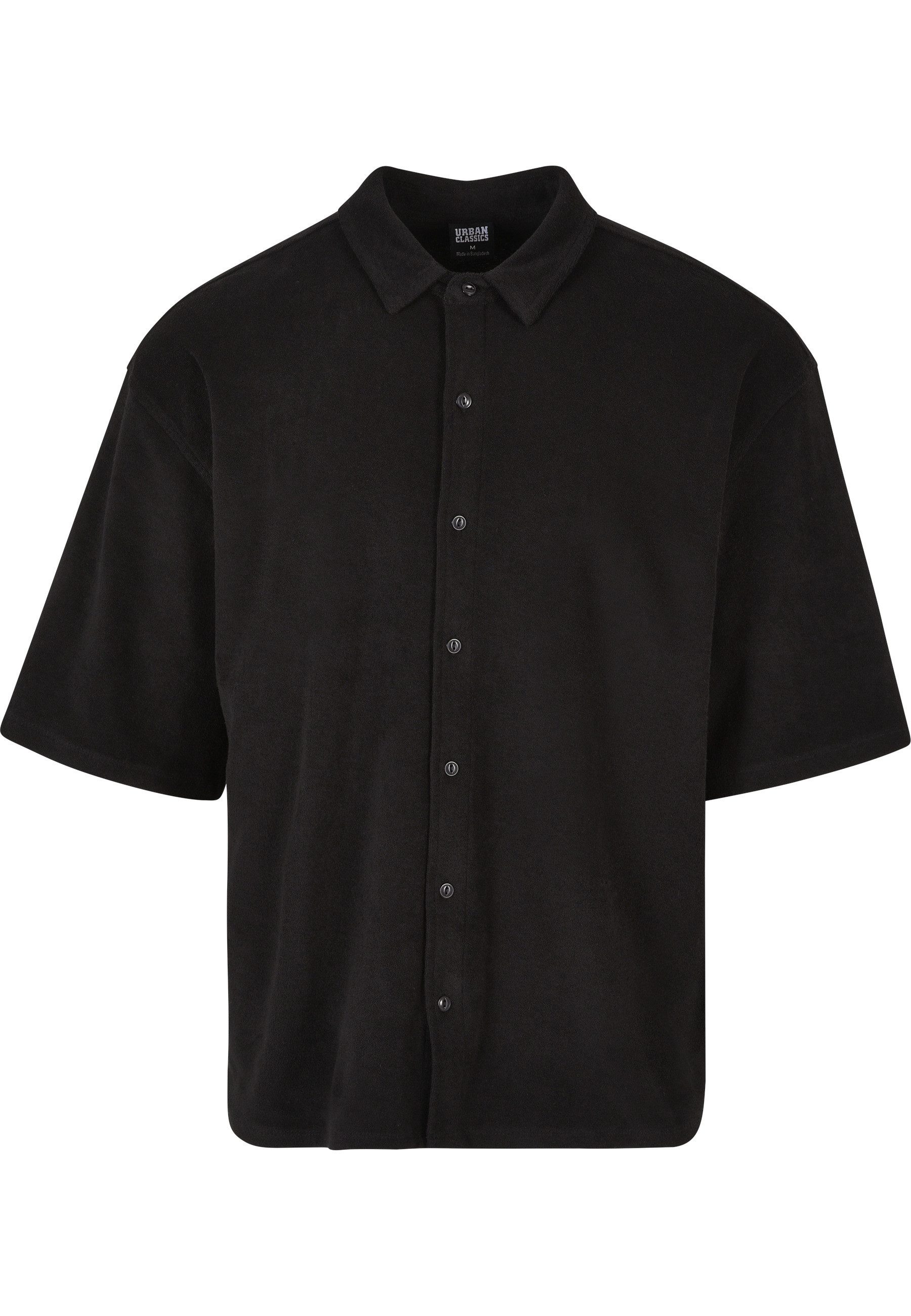 URBAN CLASSICS Langarm-Poloshirt Urban Classics Herren Boxy Towel Shirt (1-tlg)