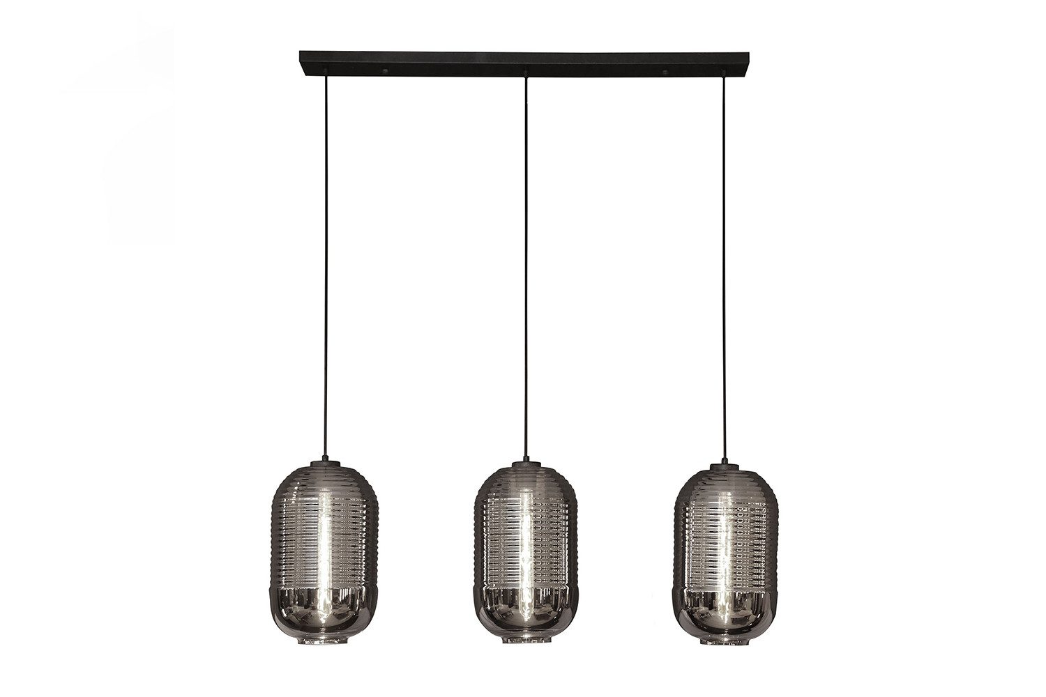 KAWOLA Hängeleuchte BRAGA, Hängelampe Glas schwarz