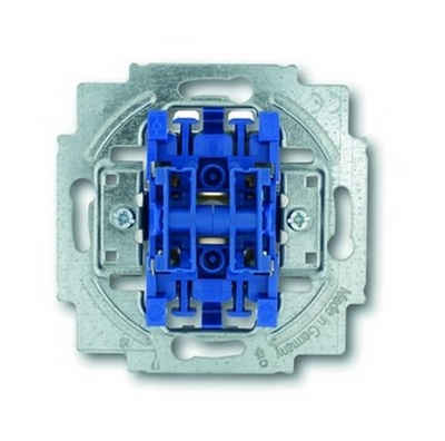 Busch-Jaeger Schalter, Serienschalter-Einsatz ohne Beleuchtung blau matt Unterputz IP20 2