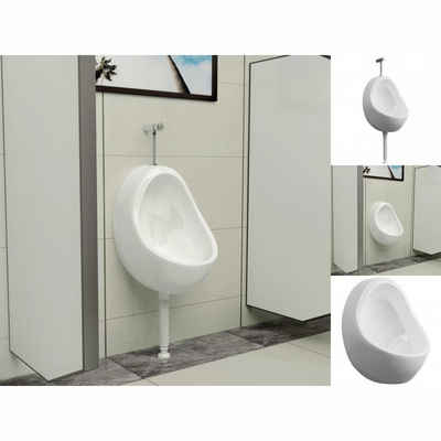 vidaXL Tiefspül-WC Wandurinal mit Spülventil Keramik Weiß