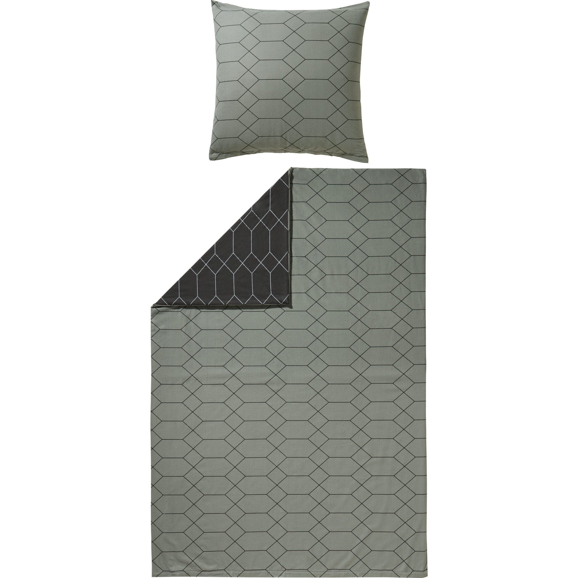 REDBEST Bettwäsche Wendebettwäsche, Biber, Grafik günstig online kaufen