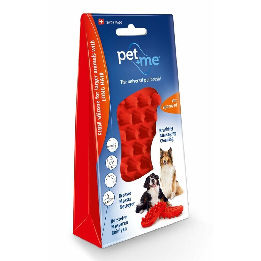 Pet and Me Haarbürste Pet+Me Dog Langhaar Bürste rot
