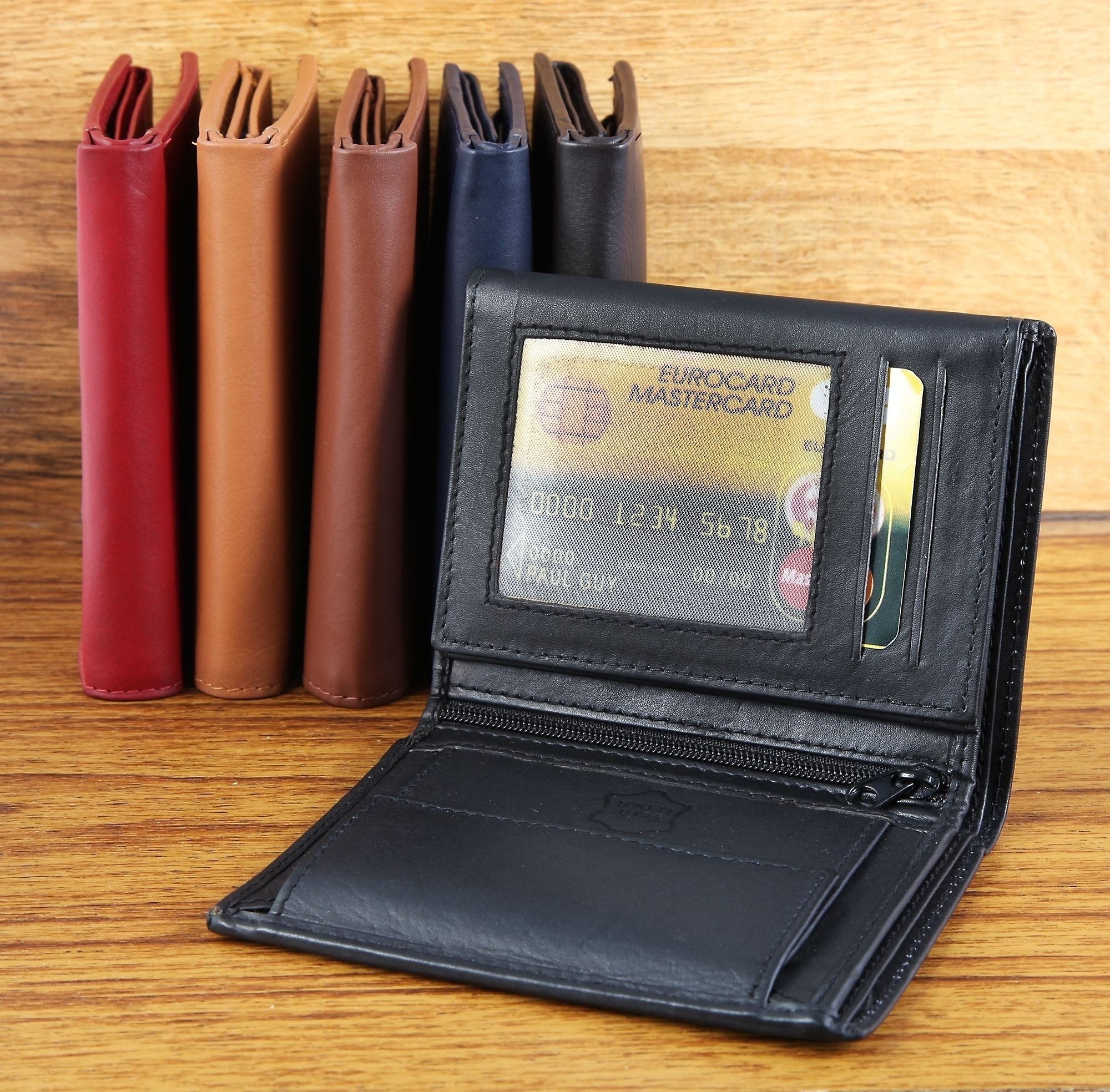 EXCELLANC Geldbörse Nashat Excellanc Herren Geldbörse aus Echtleder. Format 10 x 12, Herren GeldbÃ¶rse Hoch Echtleder