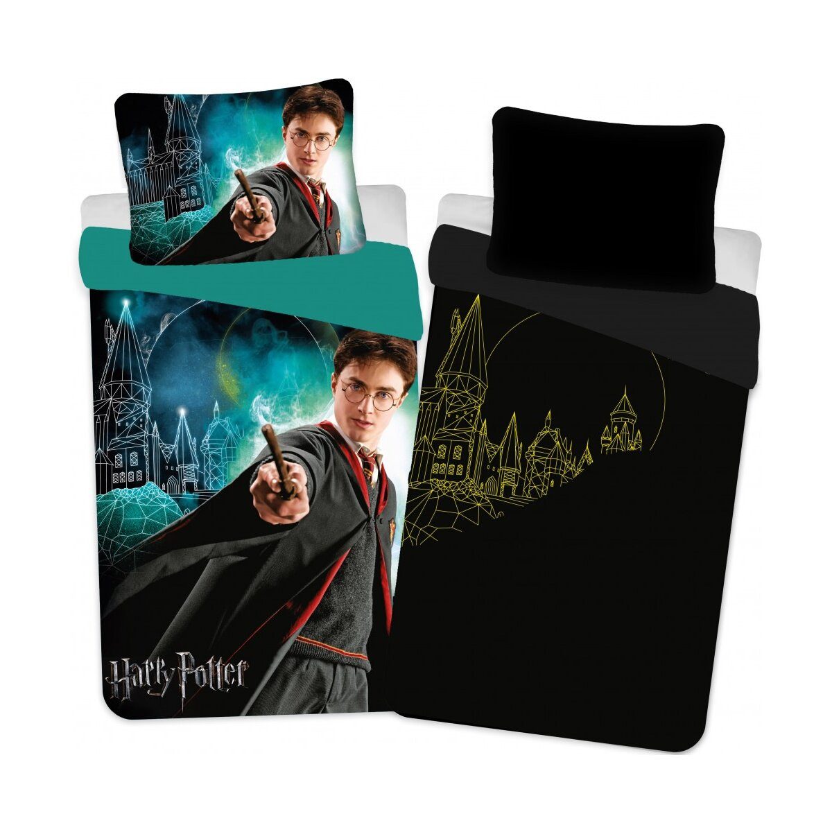 Harry Potter Bettwäsche Harry Potter Wizard Glow Bettwäsche 140×200 cm, 70× günstig online kaufen