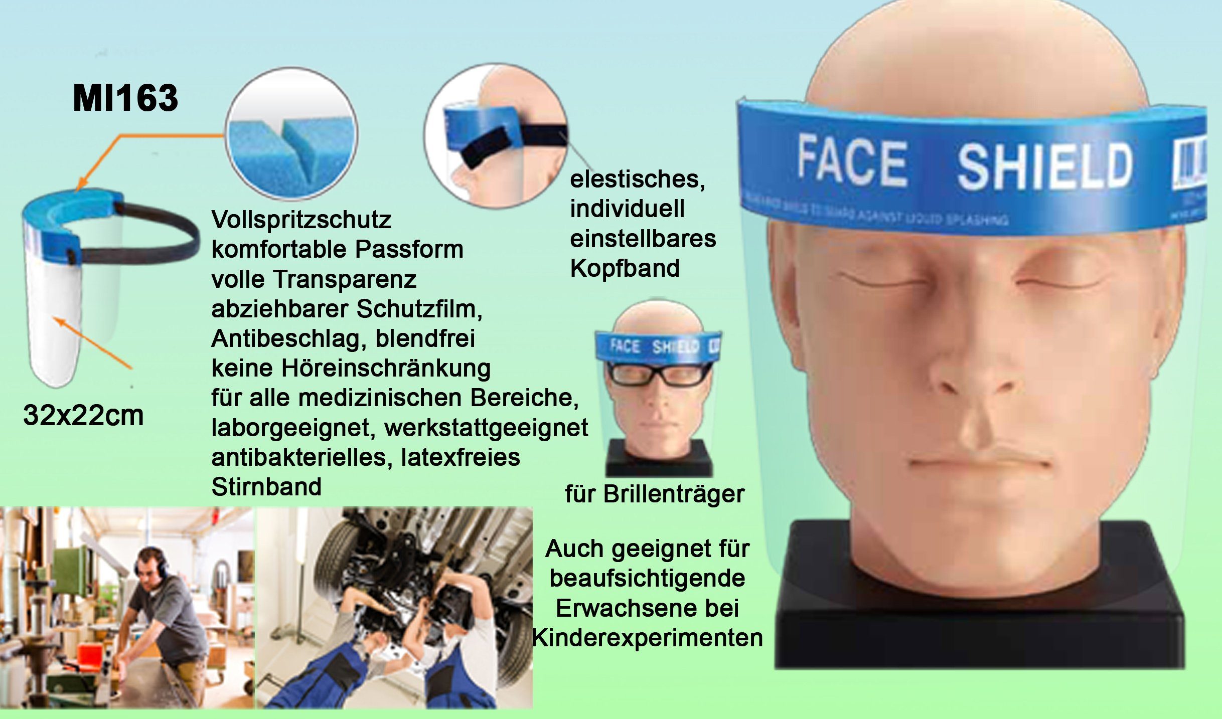 Edu-Toys Arbeitsschutzbrille Vollsichtschutzbrille Arbeitsbrille Gesichtsschutz Augenschutz, (Spar-Set, 1St., Inhalt des Sets je nach Bestelleinheit), flexible Folie klarsichtig