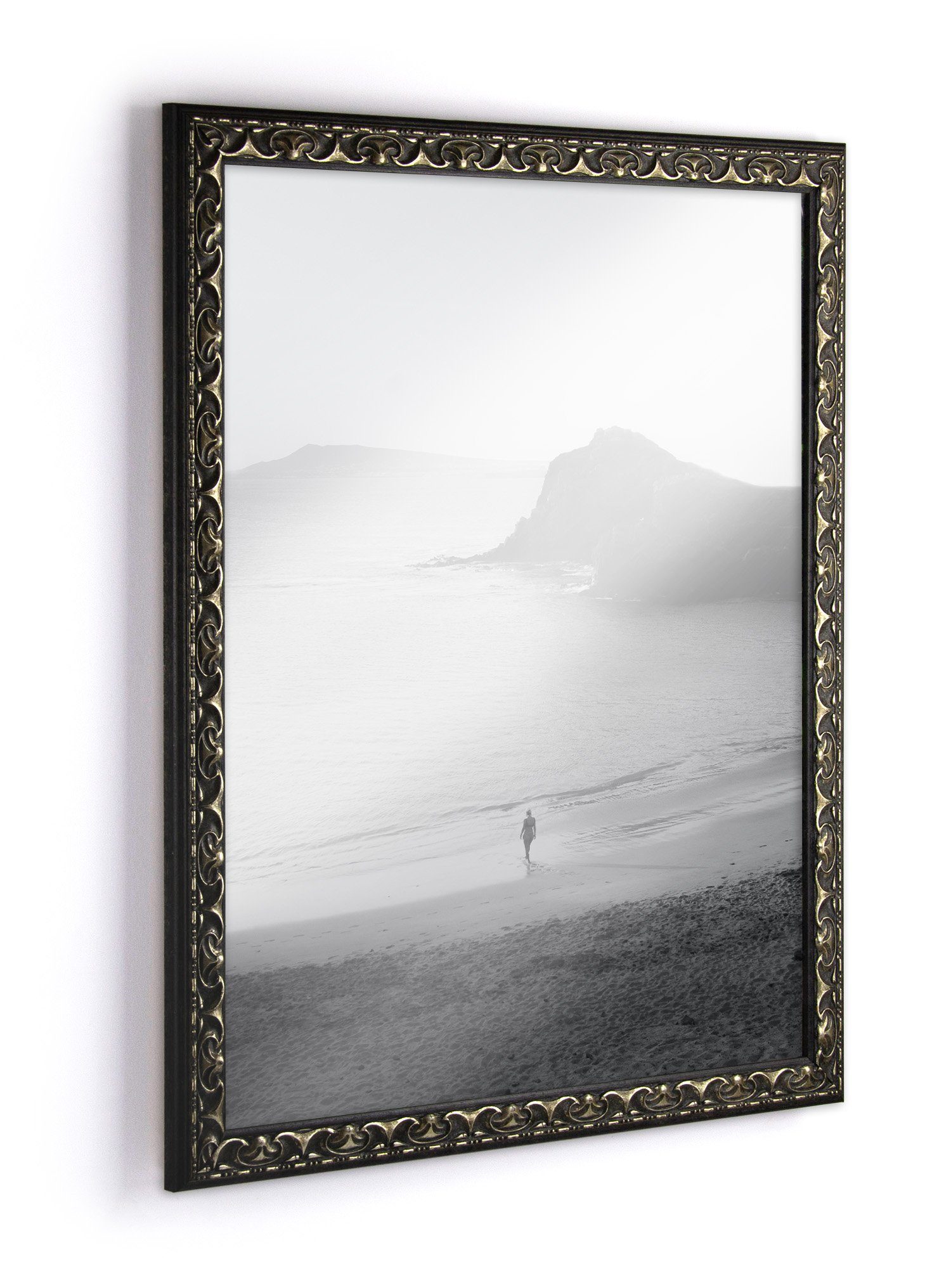 Einzelrahmen Bilderrahmen Mallorca, (1 Stück), 40x60 cm, Schwarz Silber, Ho günstig online kaufen