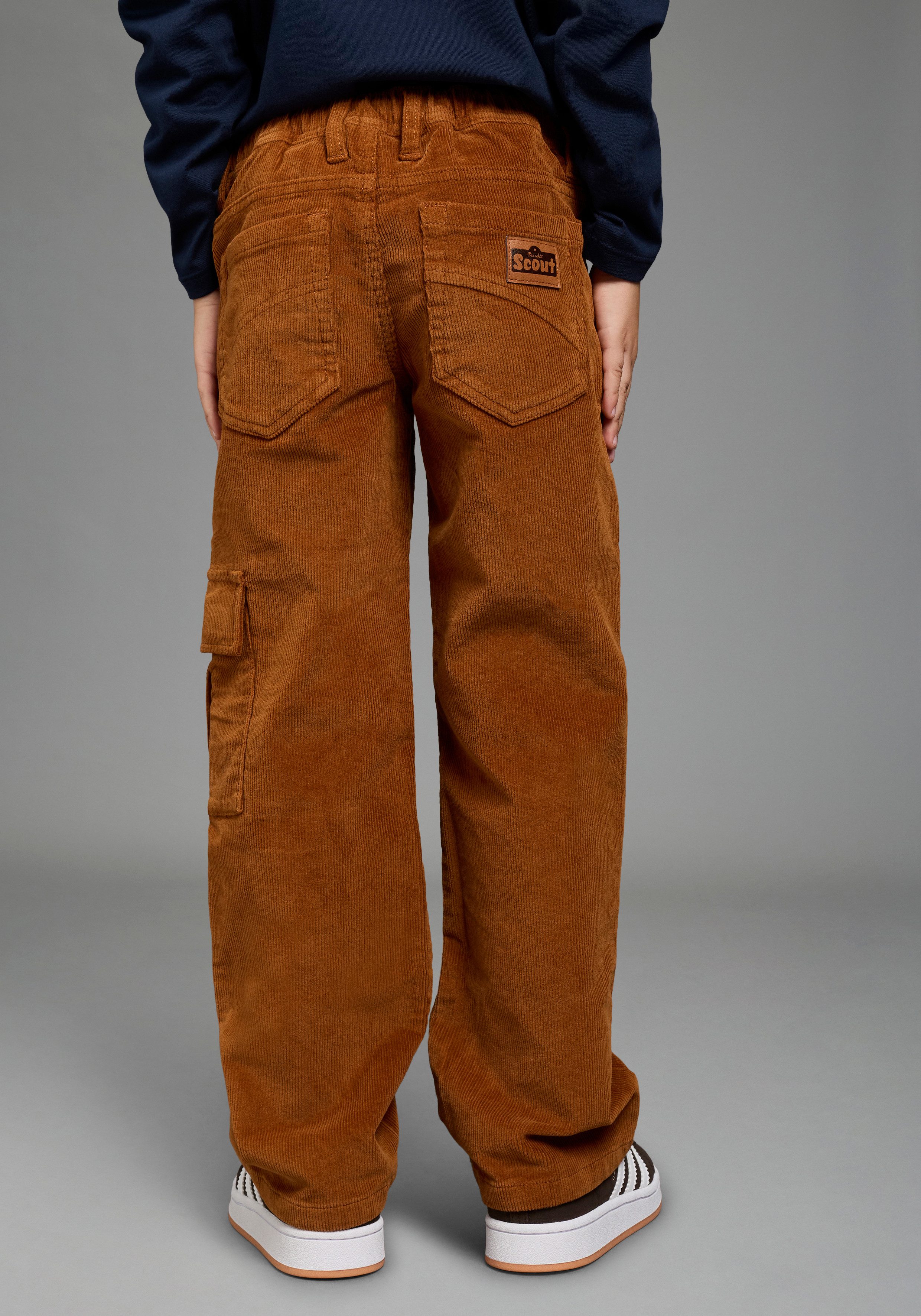 Scout Cordhose Cordhose mit Cargotasche - NEU von SCOUT Cargo-Cordhose in lässige Passform und innenliegendem Gummizug – Bild 2 von 5