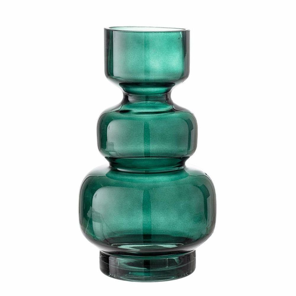 Bloomingville Dekovase Johnson Grün Glas 14,5 x 25 cm günstig online kaufen