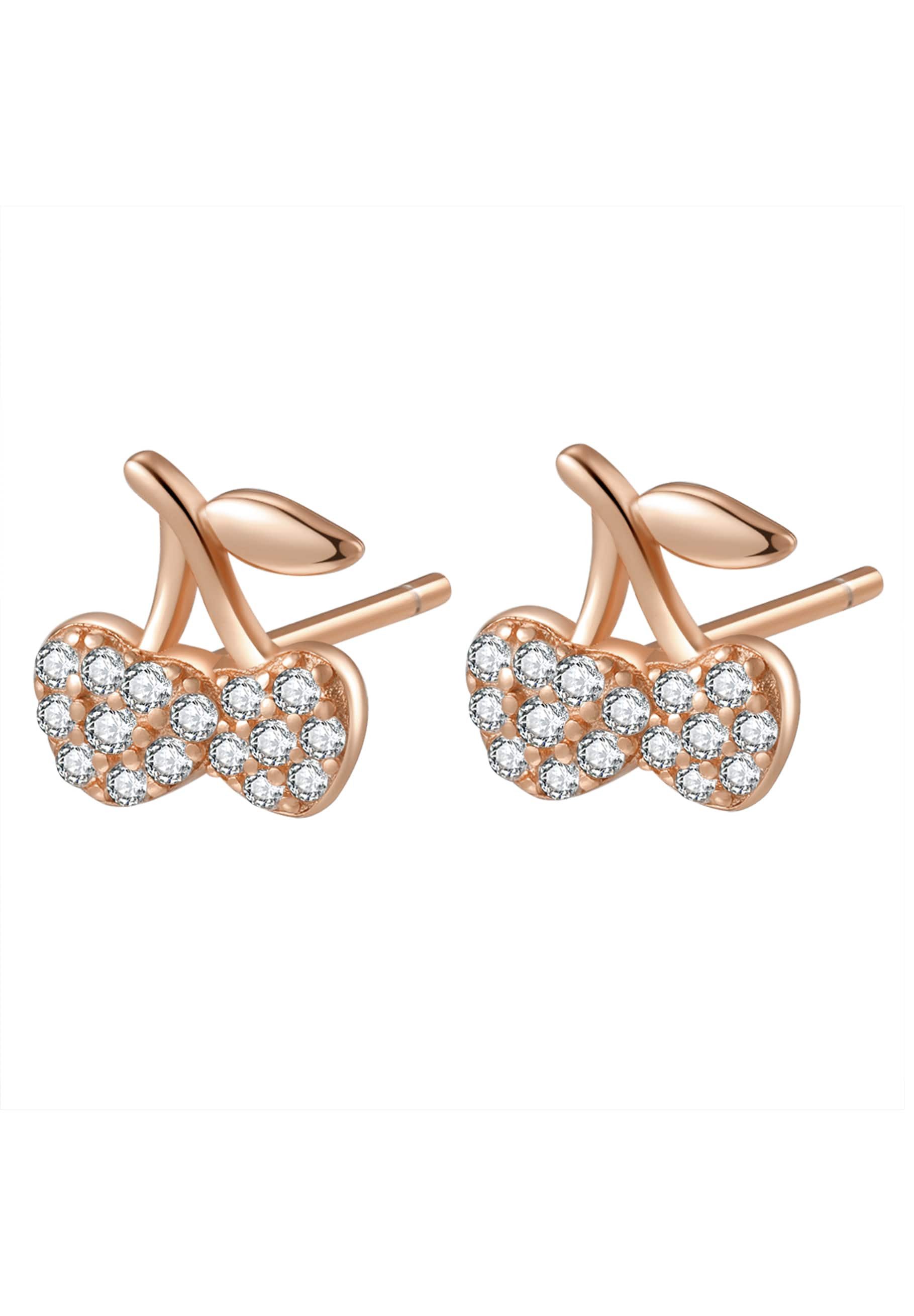 Hey Happiness Paar Ohrstecker Kirschen Banane Avocado Brezel Croissant, Zir günstig online kaufen