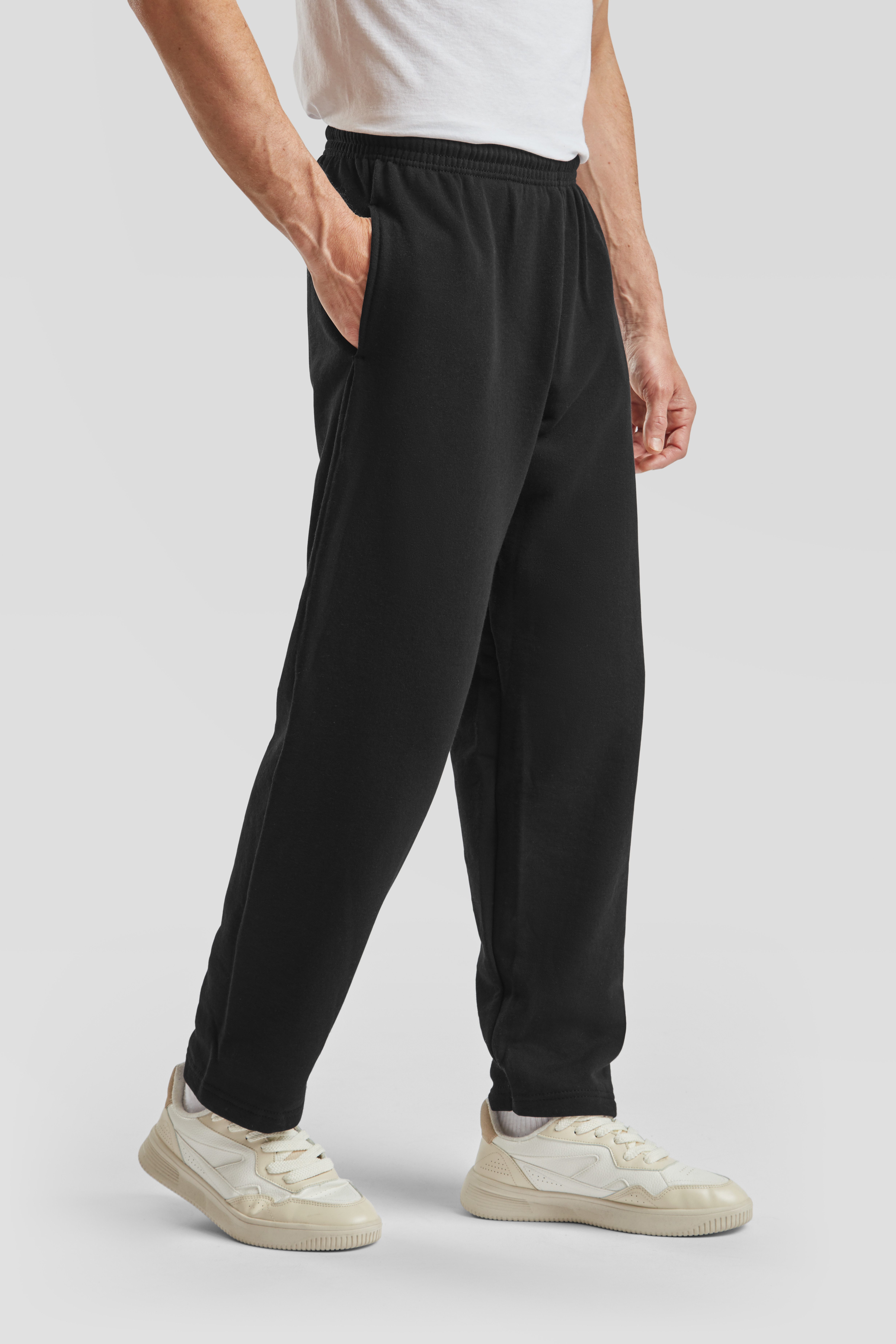 Fruit of the Loom Sweathose (Packung, 2-tlg) Jogger mit offenem Beinabschluss
